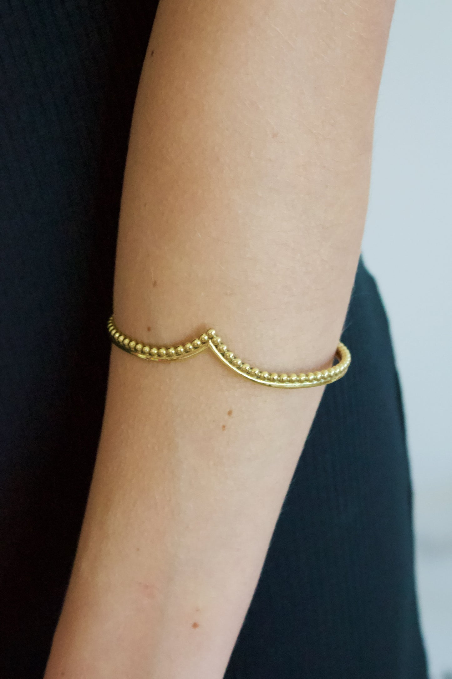Spotted Chevron Bangle