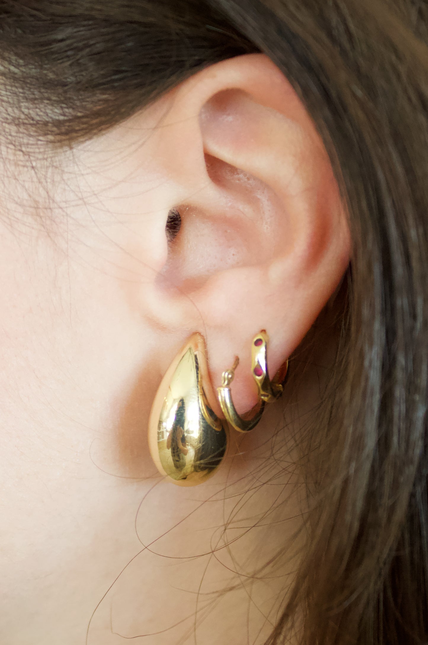 Puff Teardrop Earring