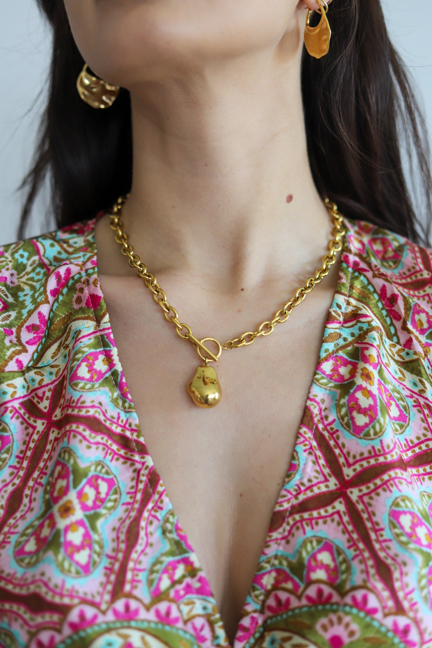 Large Abstract Pendant Necklace