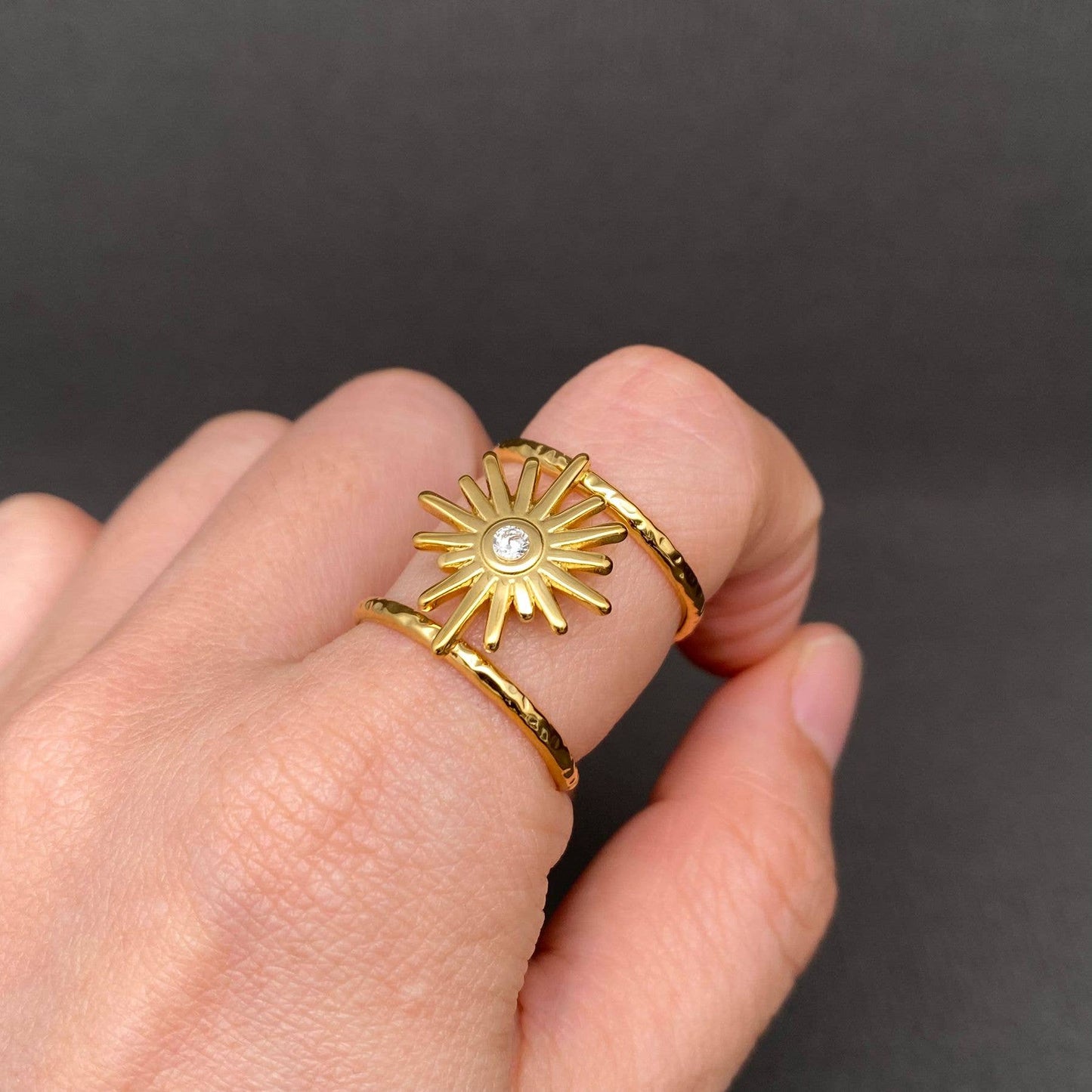 Sunburst Wide Ring