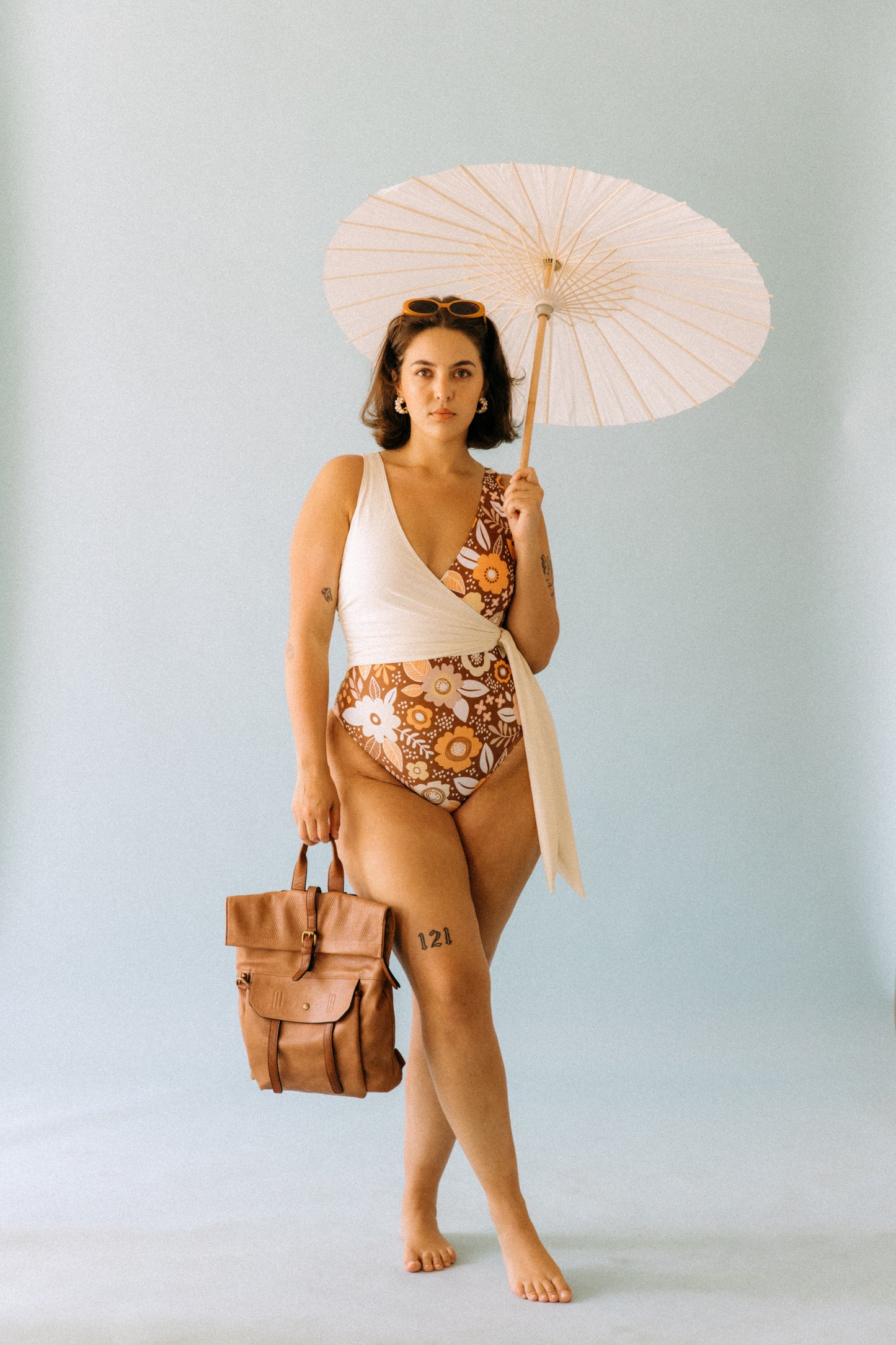 Printed Tied Wrap Suit