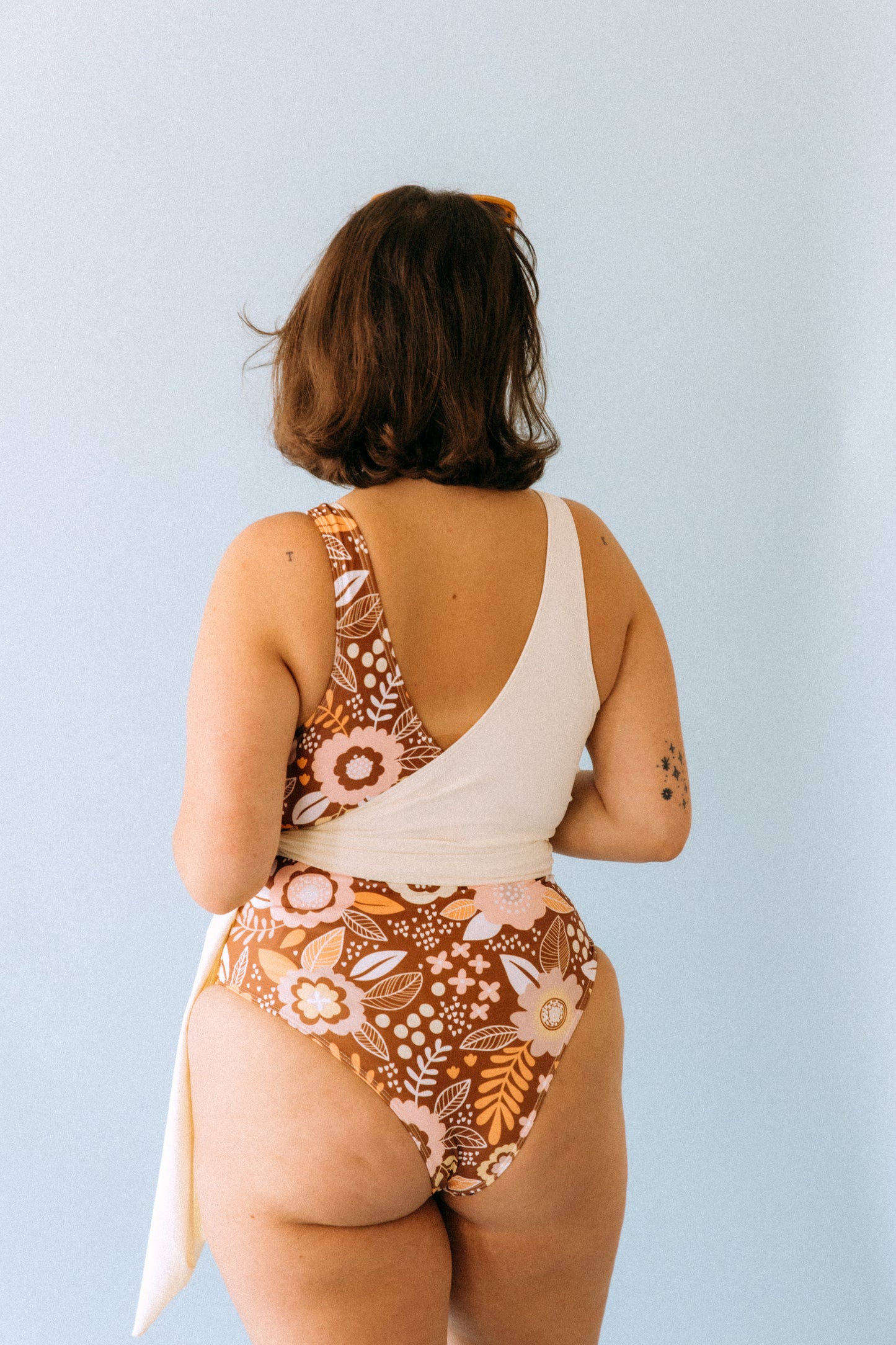 Printed Tied Wrap Suit