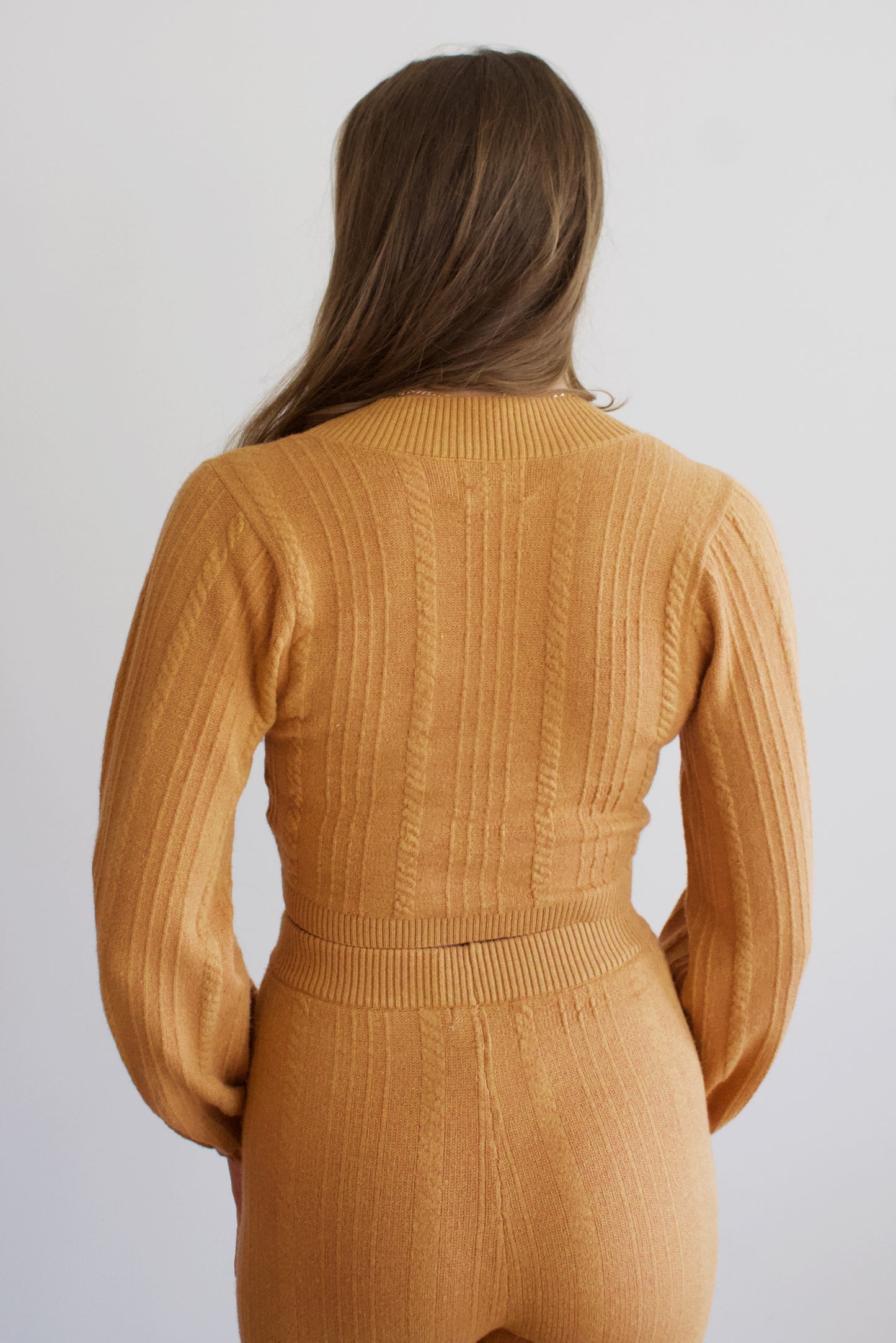 Madelynn Orange Crop Cardigan