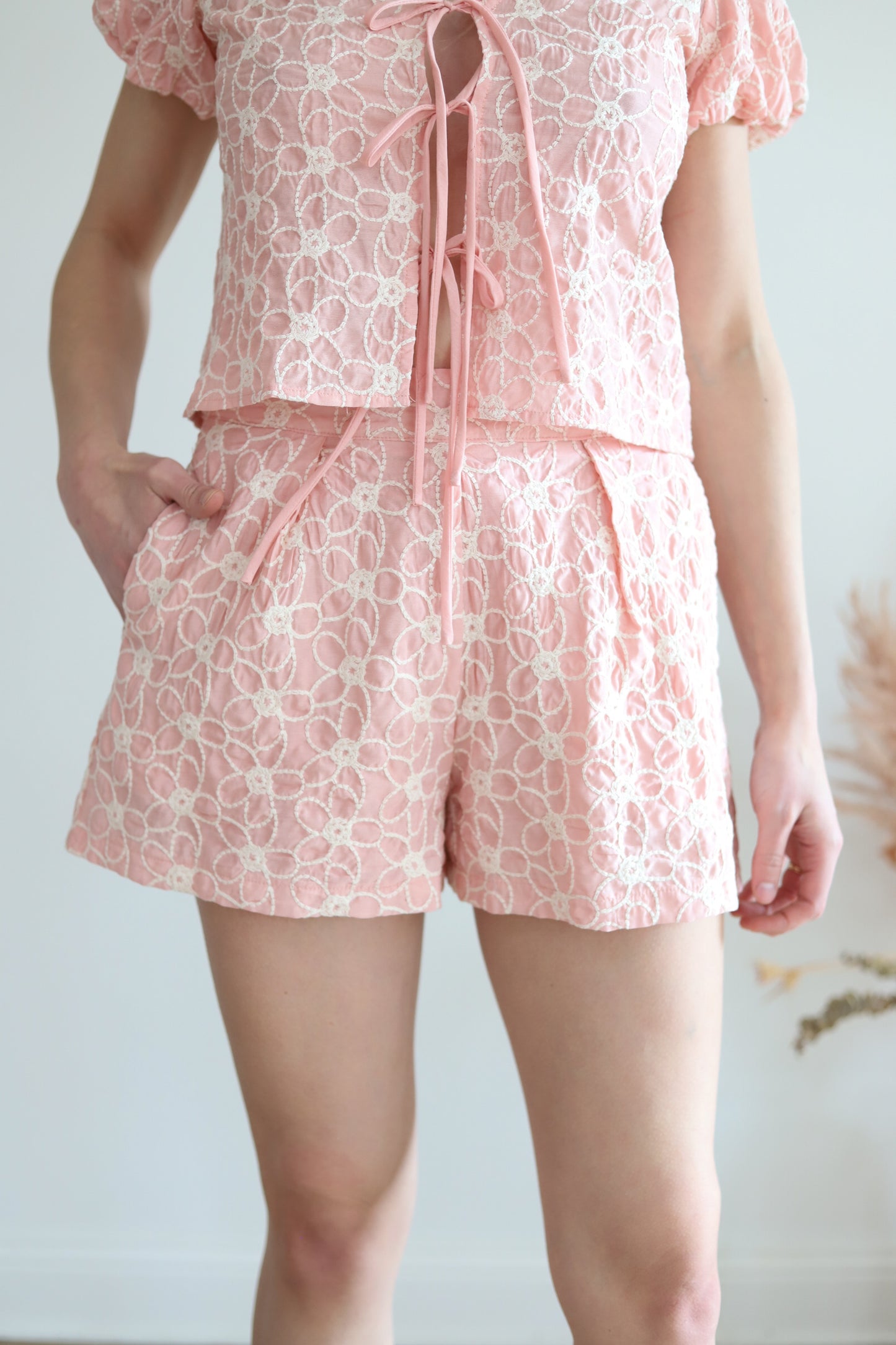 Tatianna Pink Floral Shorts