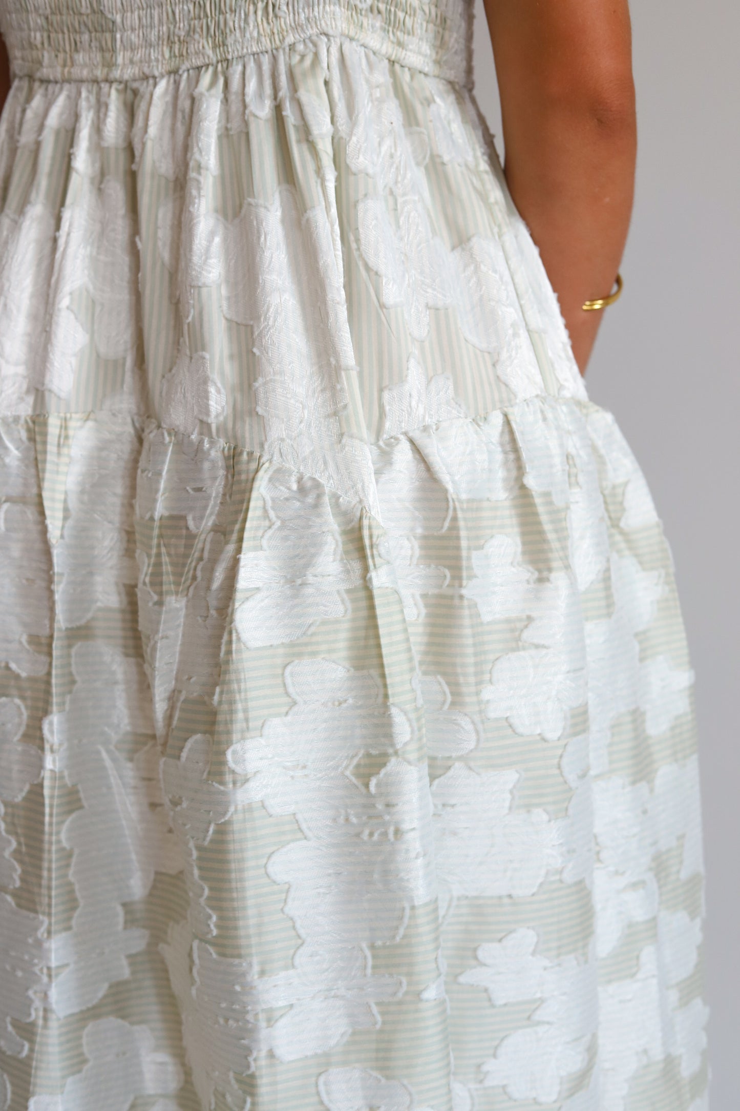Ashlyn Stripe Mint Floral Maxi