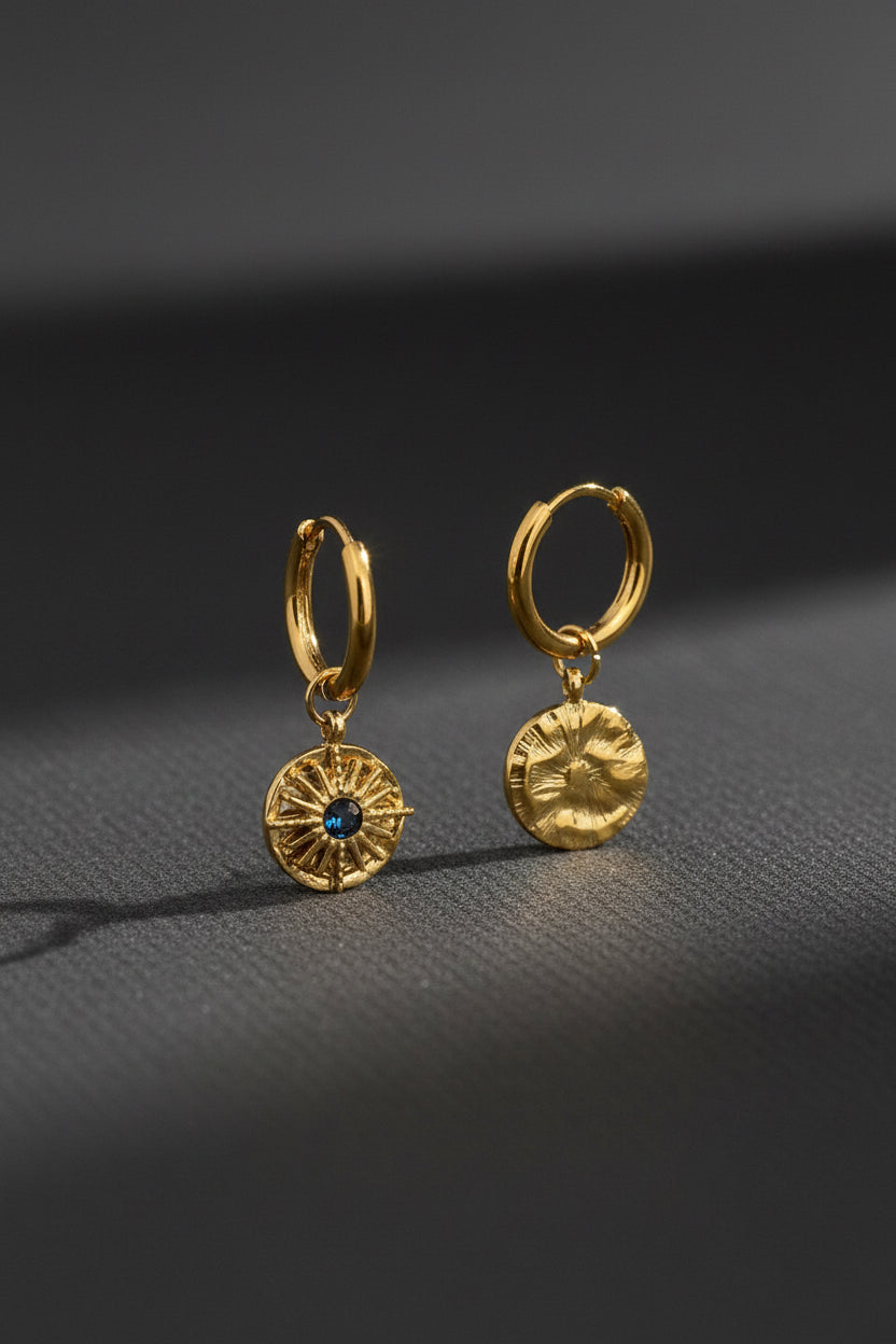 Inlaid Star Huggie Earring