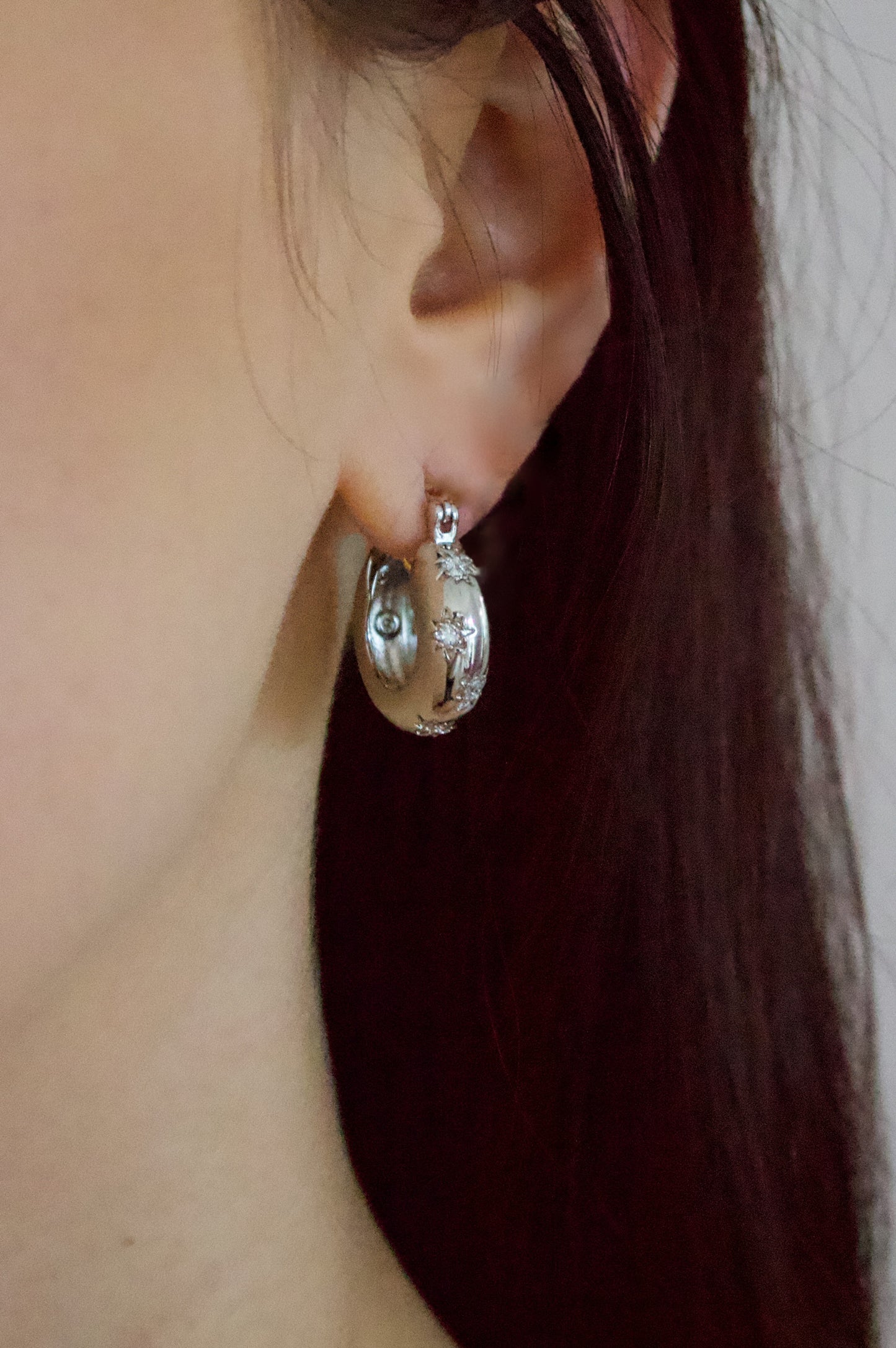 Dome Celestial Star Earring