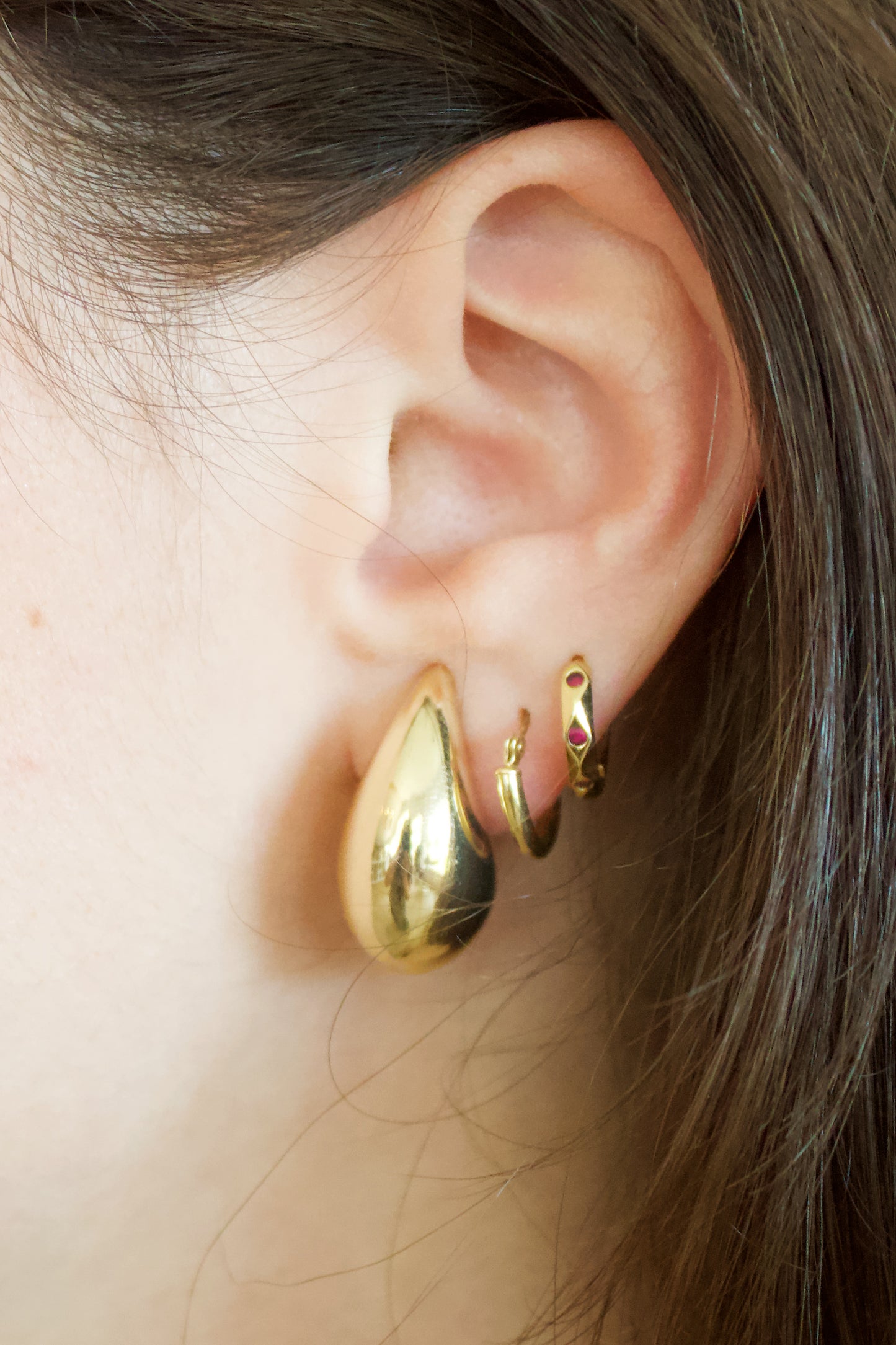 Puff Teardrop Earring