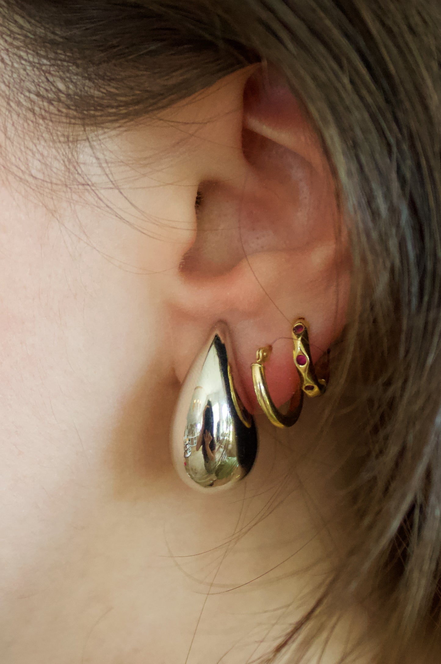 Puff Teardrop Earring