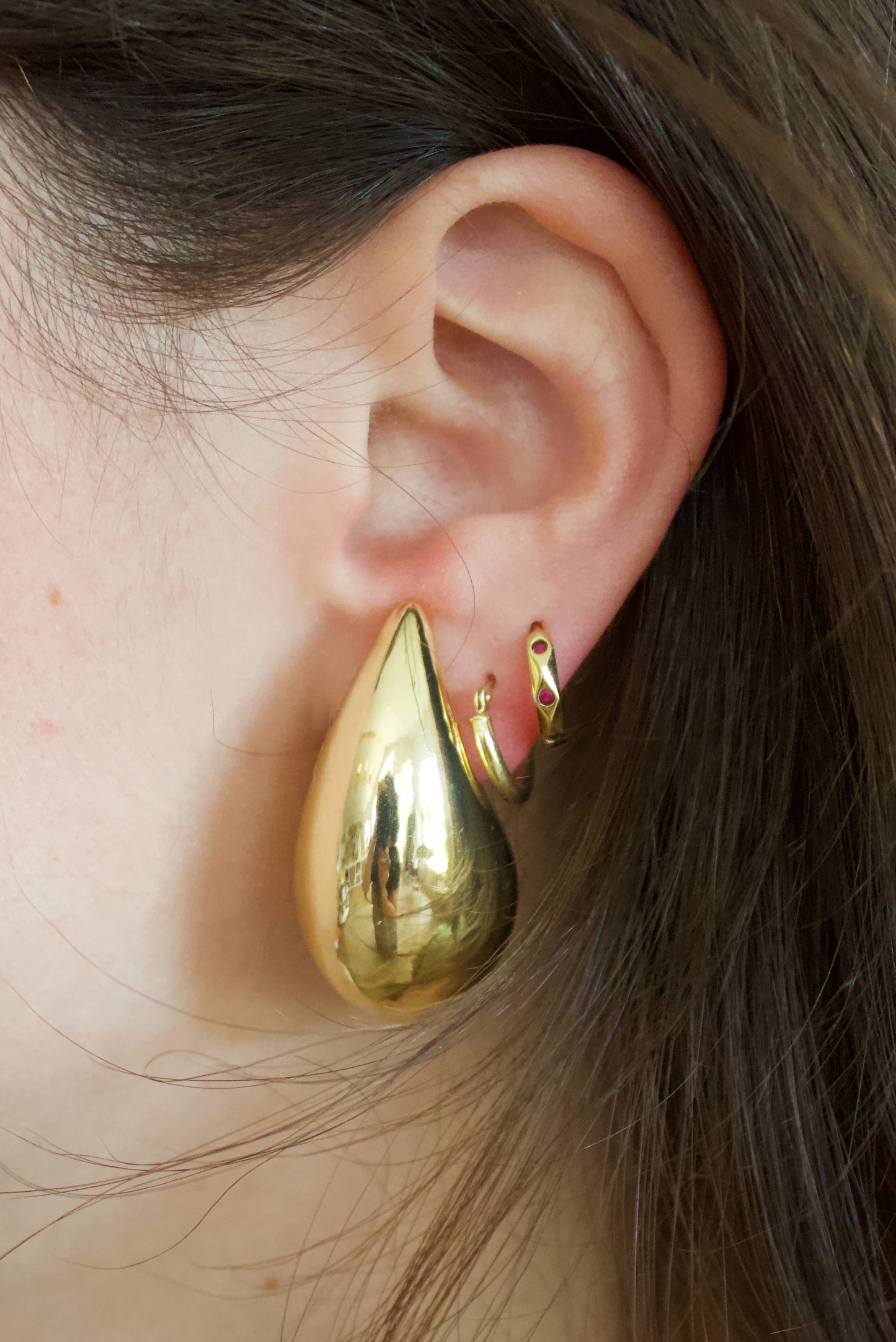 Puff Teardrop Earring