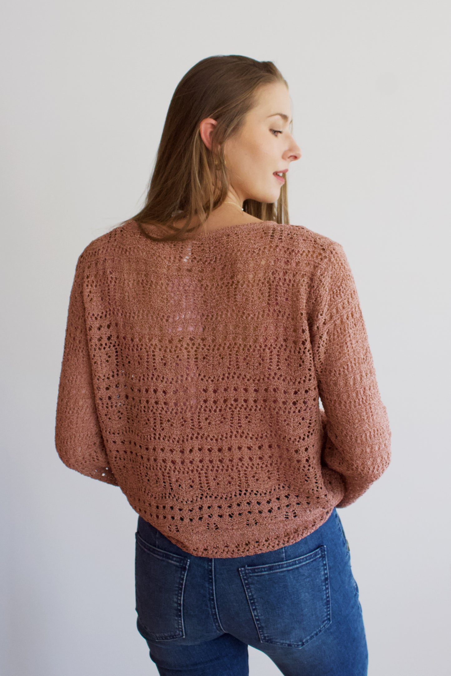 Trina Mauve Crochet Top