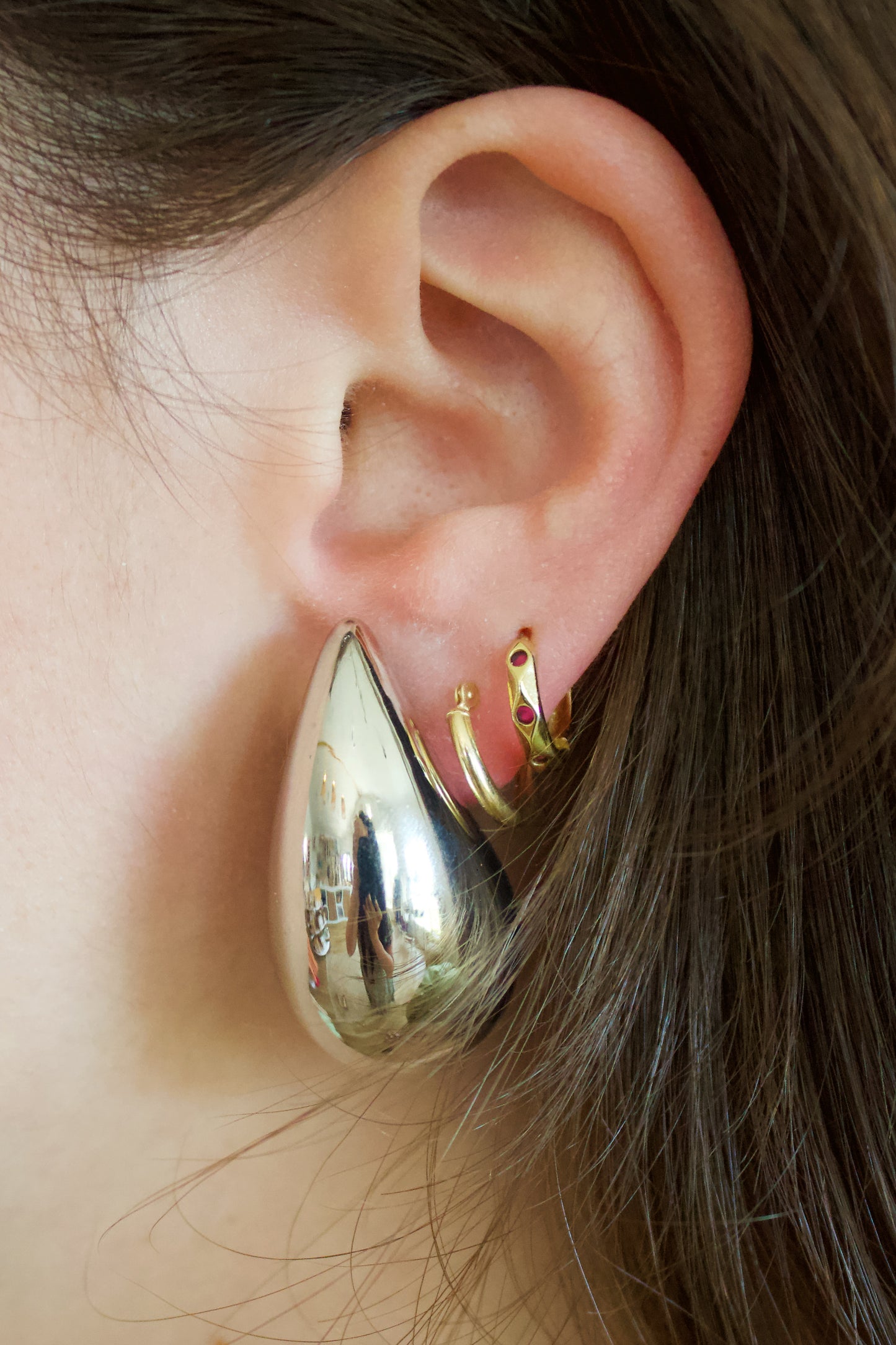 Puff Teardrop Earring