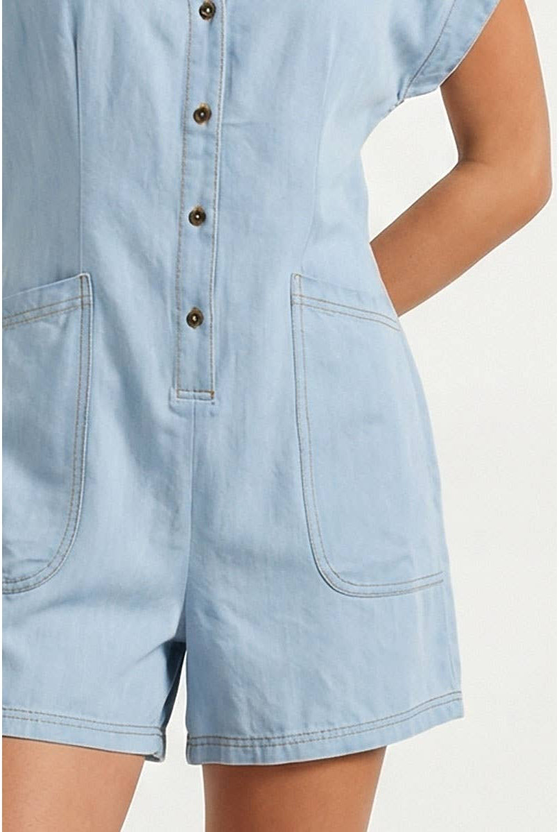 Malina Chambray Romper