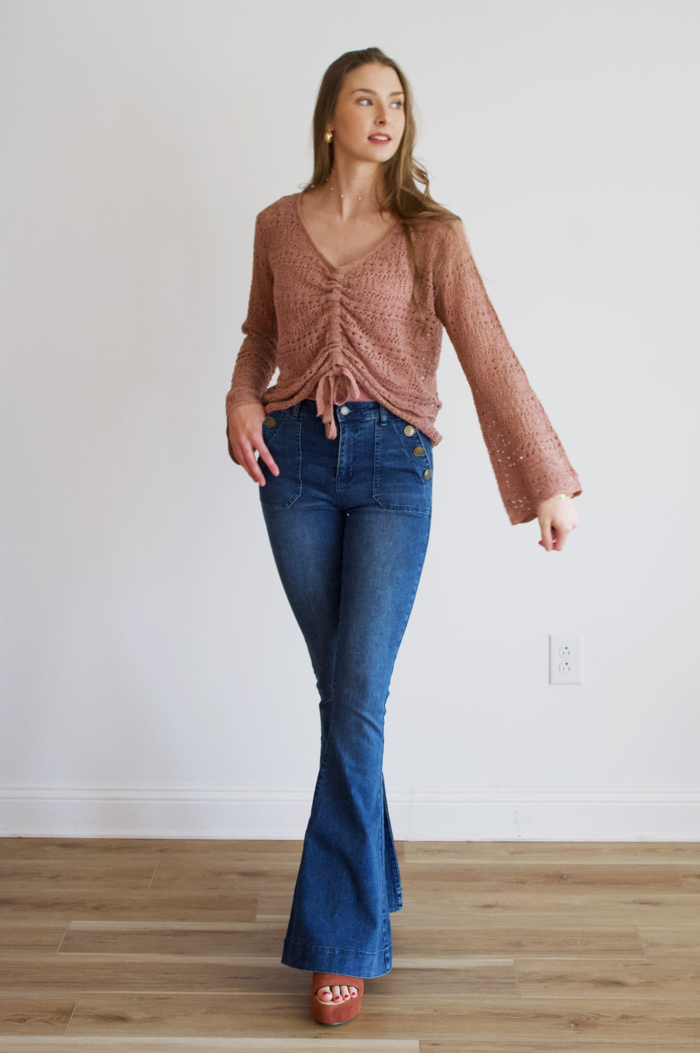 Trina Mauve Crochet Top