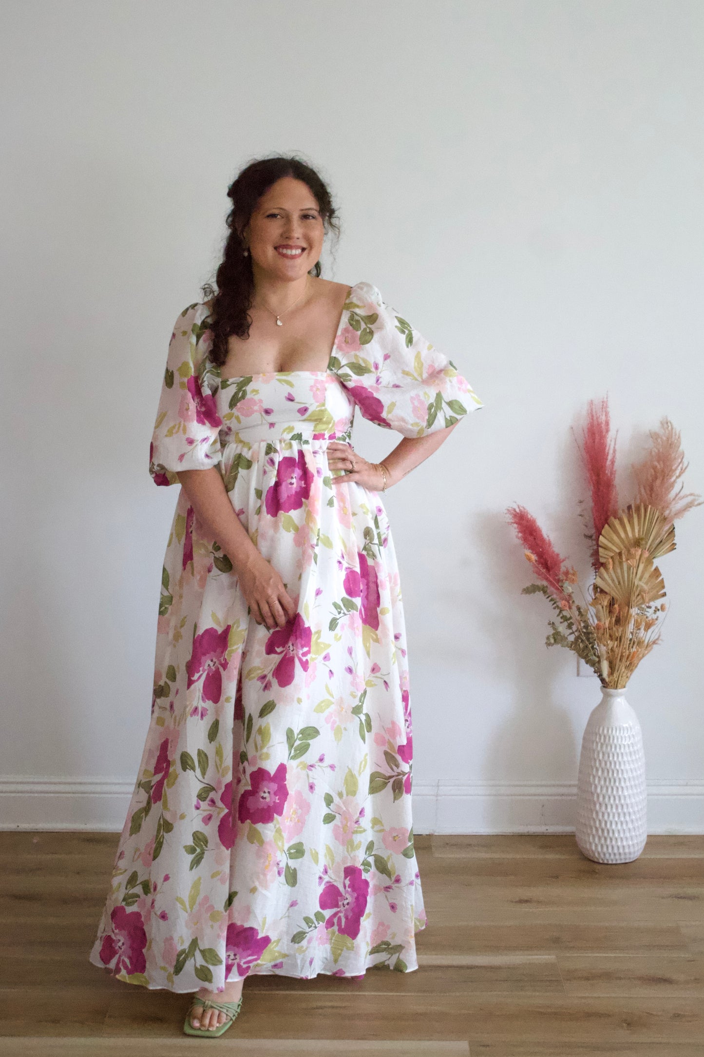 Diane Pink Floral Maxi