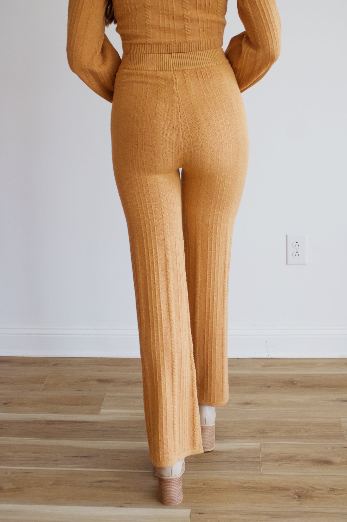 Madelynn Orange Knit Pants