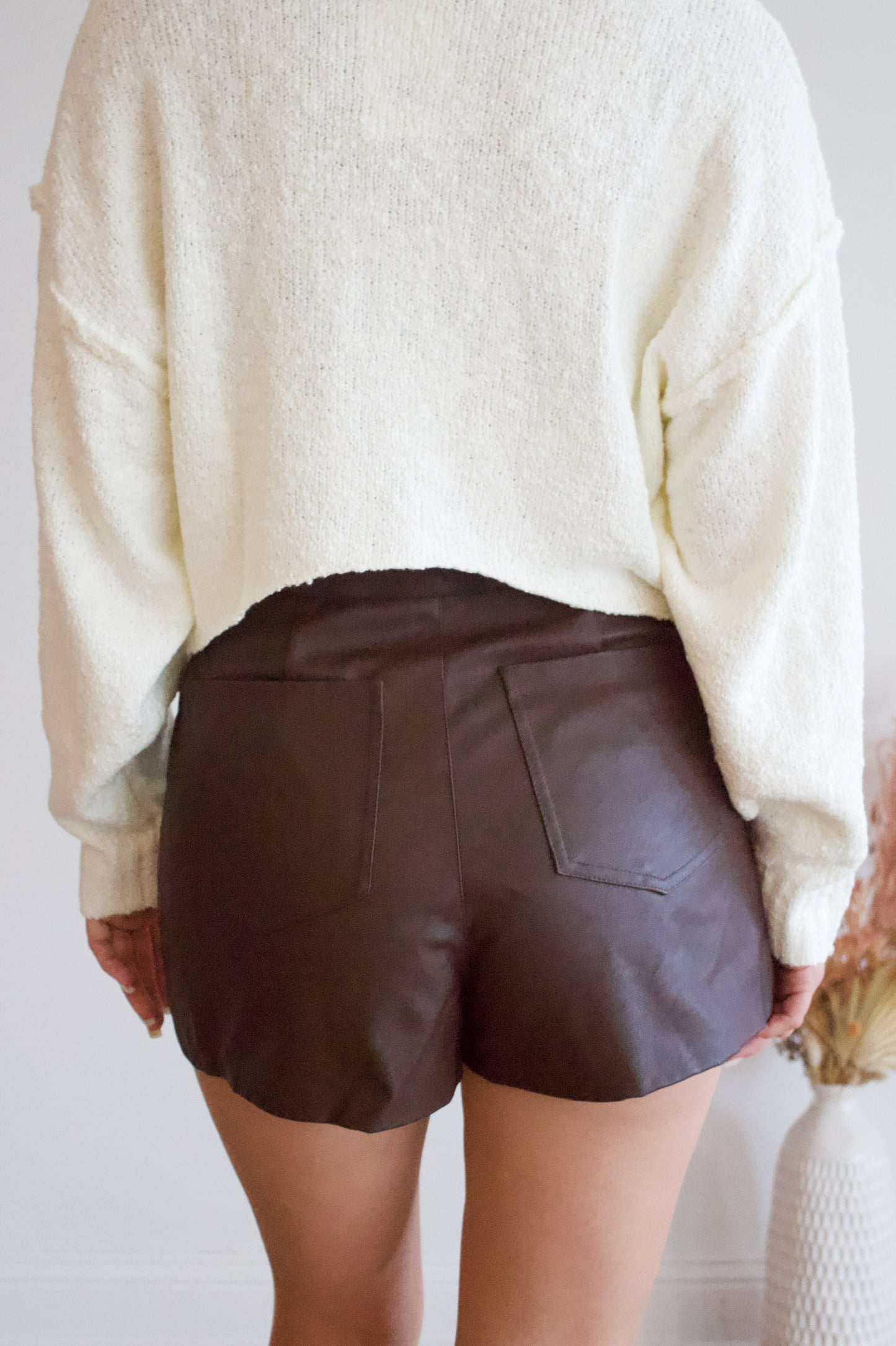 Clancy Leather Mini Skort hi
