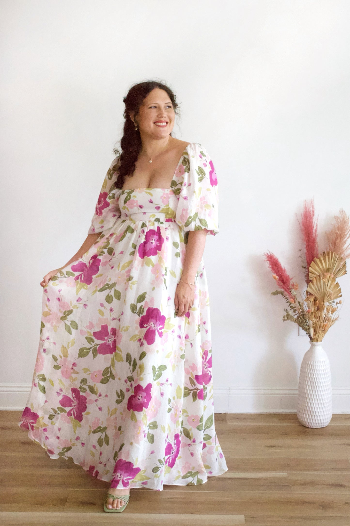 Diane Pink Floral Maxi