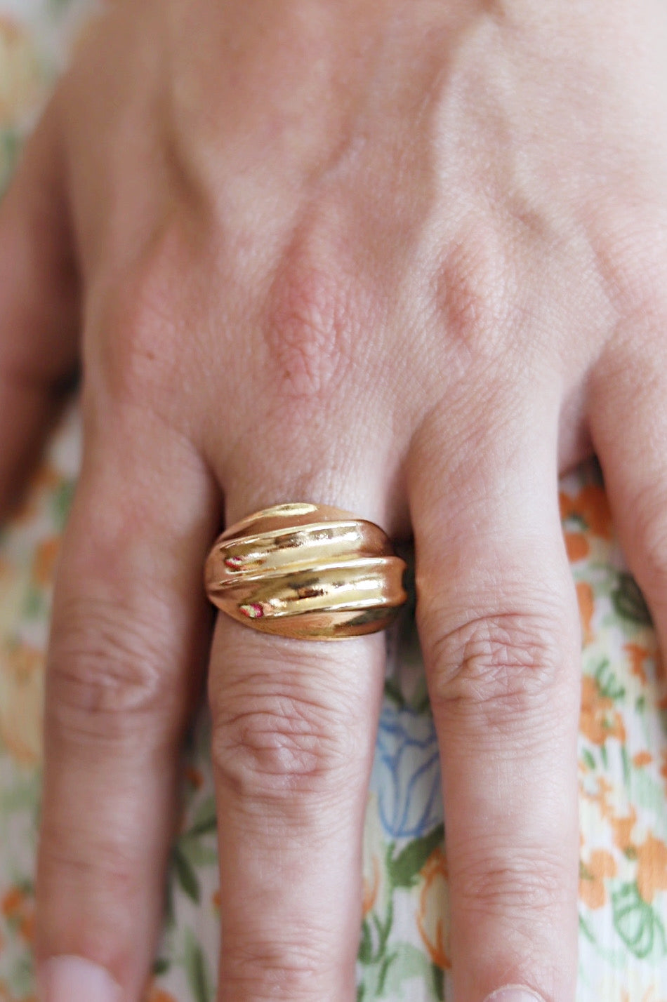 Wave Metal Ring