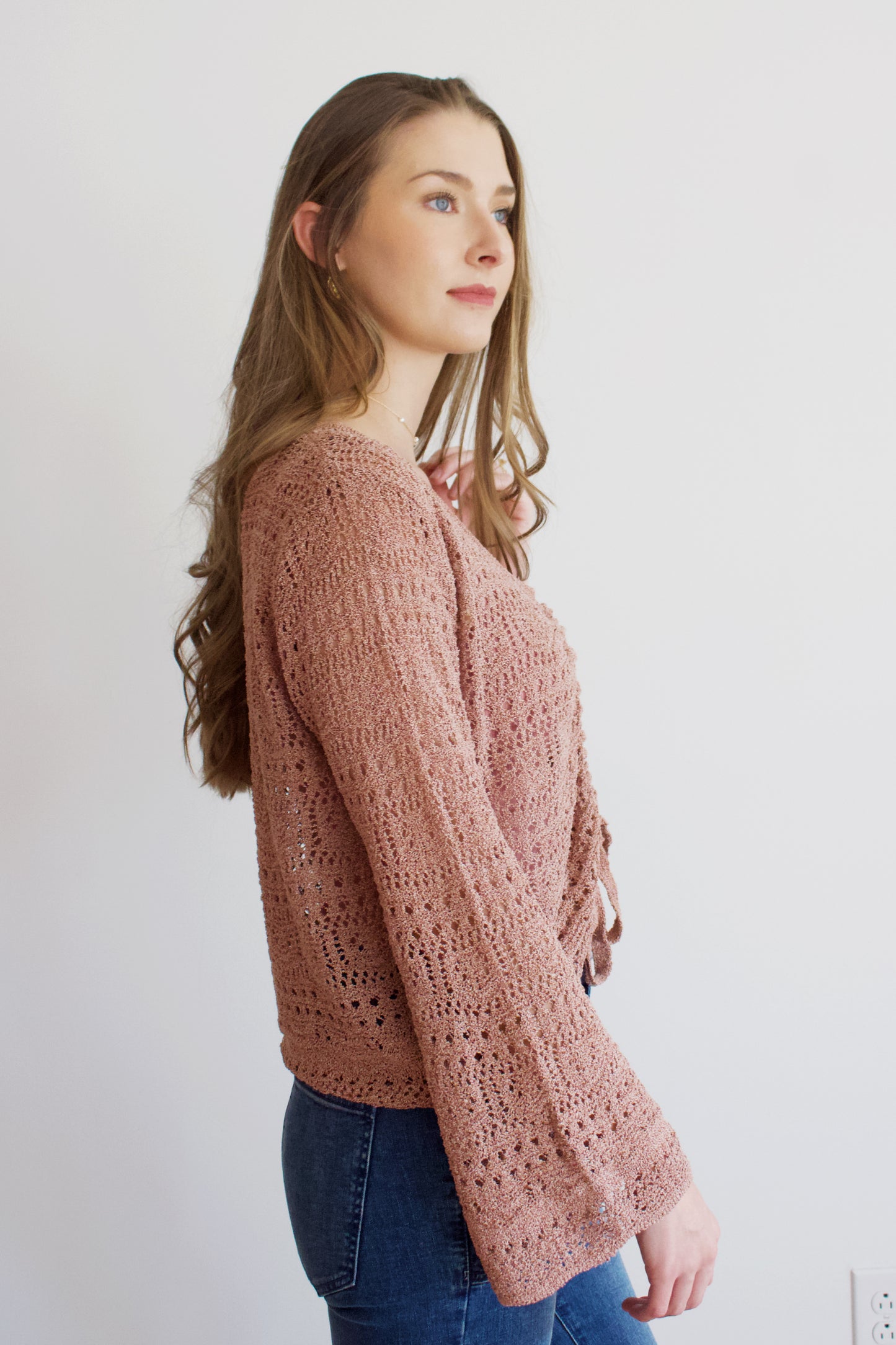Trina Mauve Crochet Top