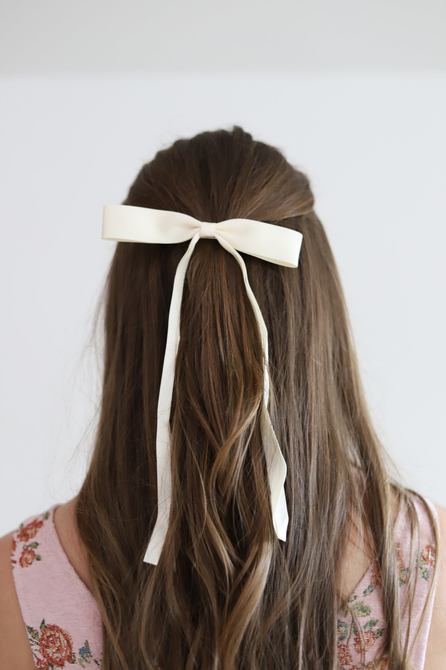Long Ribbon Bow Barrette