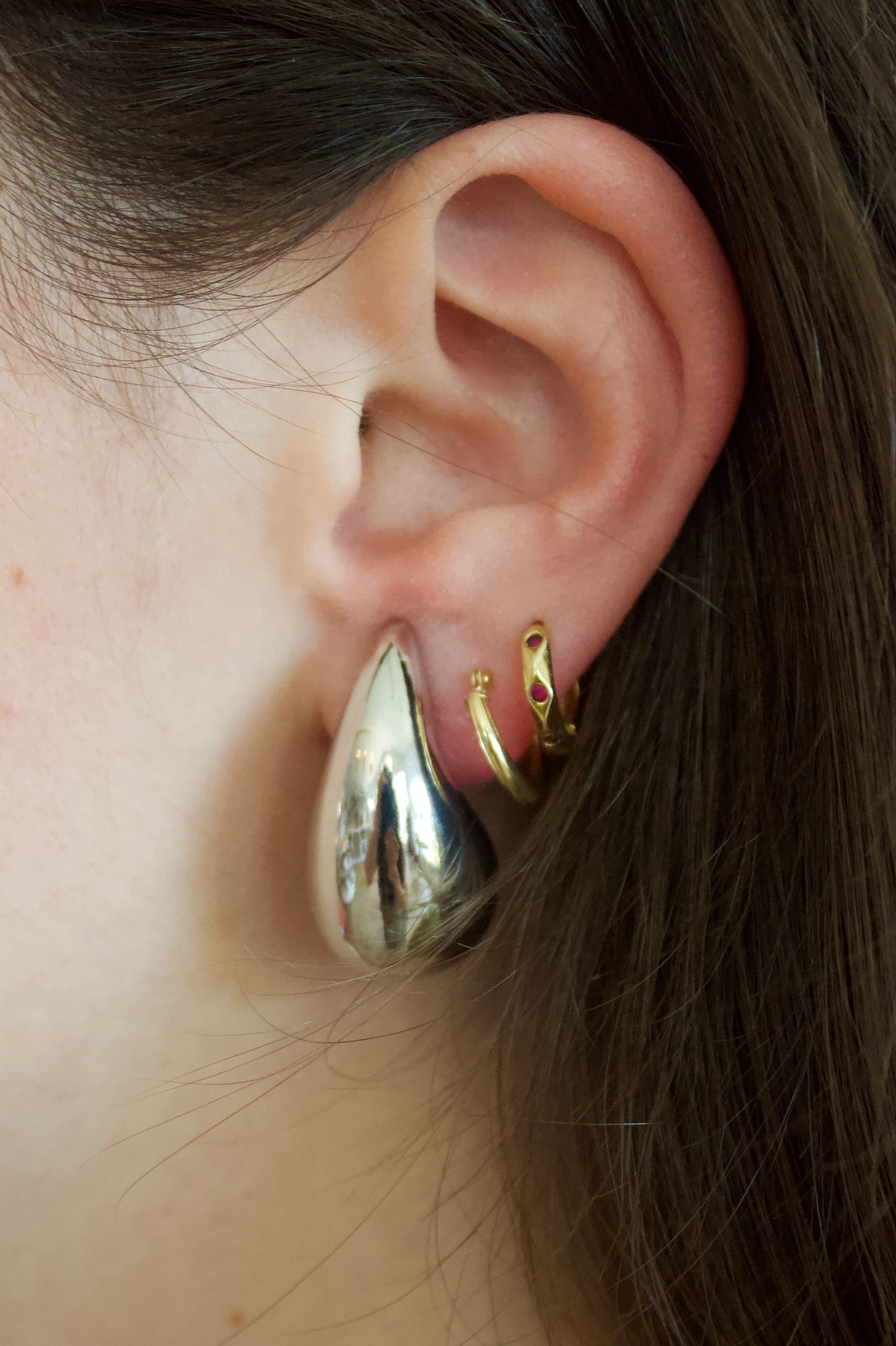 Puff Teardrop Earring