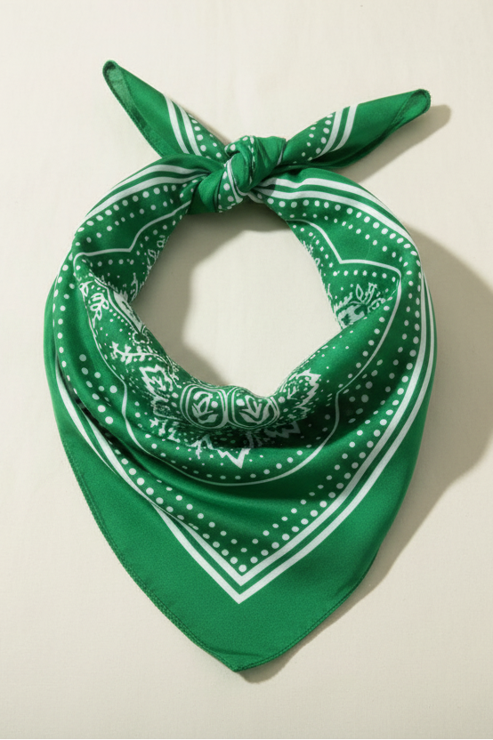 Paisley Design Green Scarf