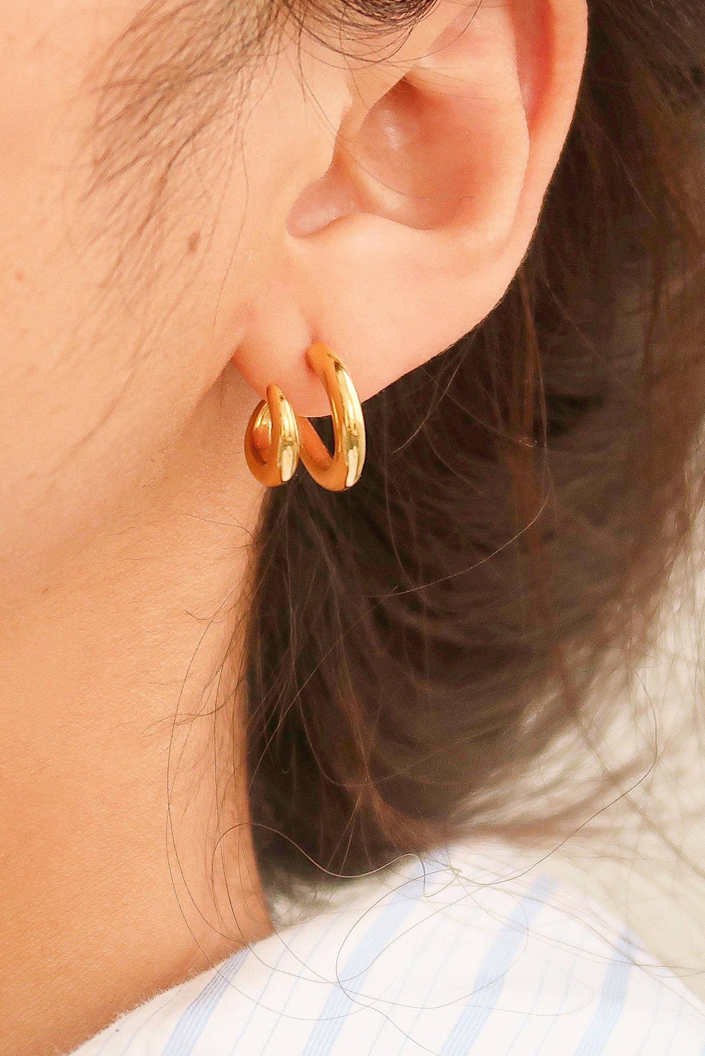 Double C Hoop Earring