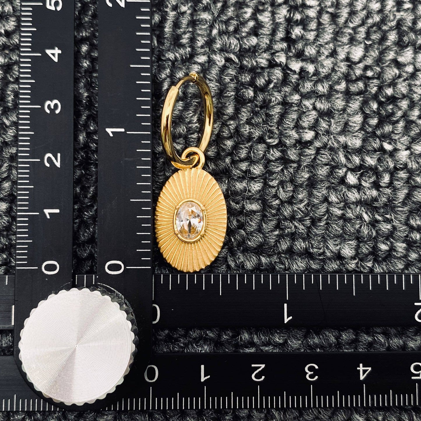 Burst Oval CZ Earring