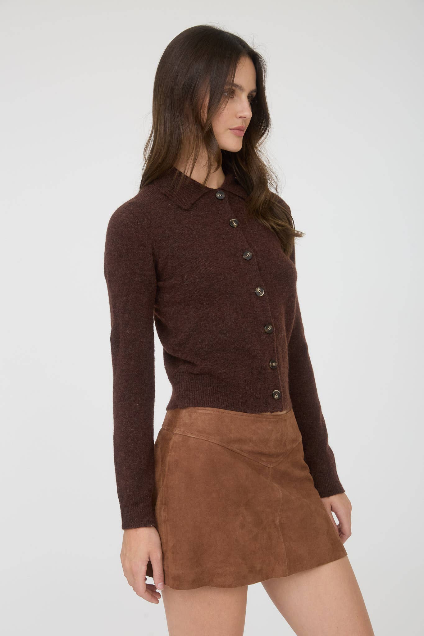 Gen Brown Soft Cardigan