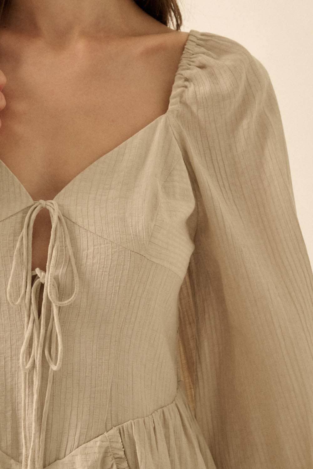 Kristin Ruffle Cream Romper