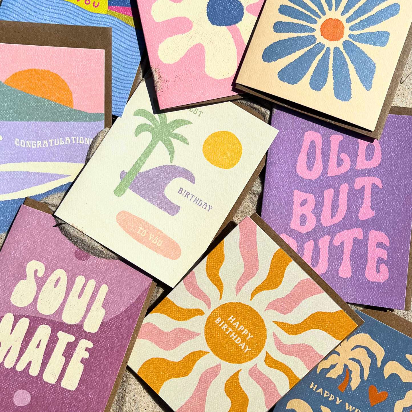 Boho Sun Happy Birthday Card