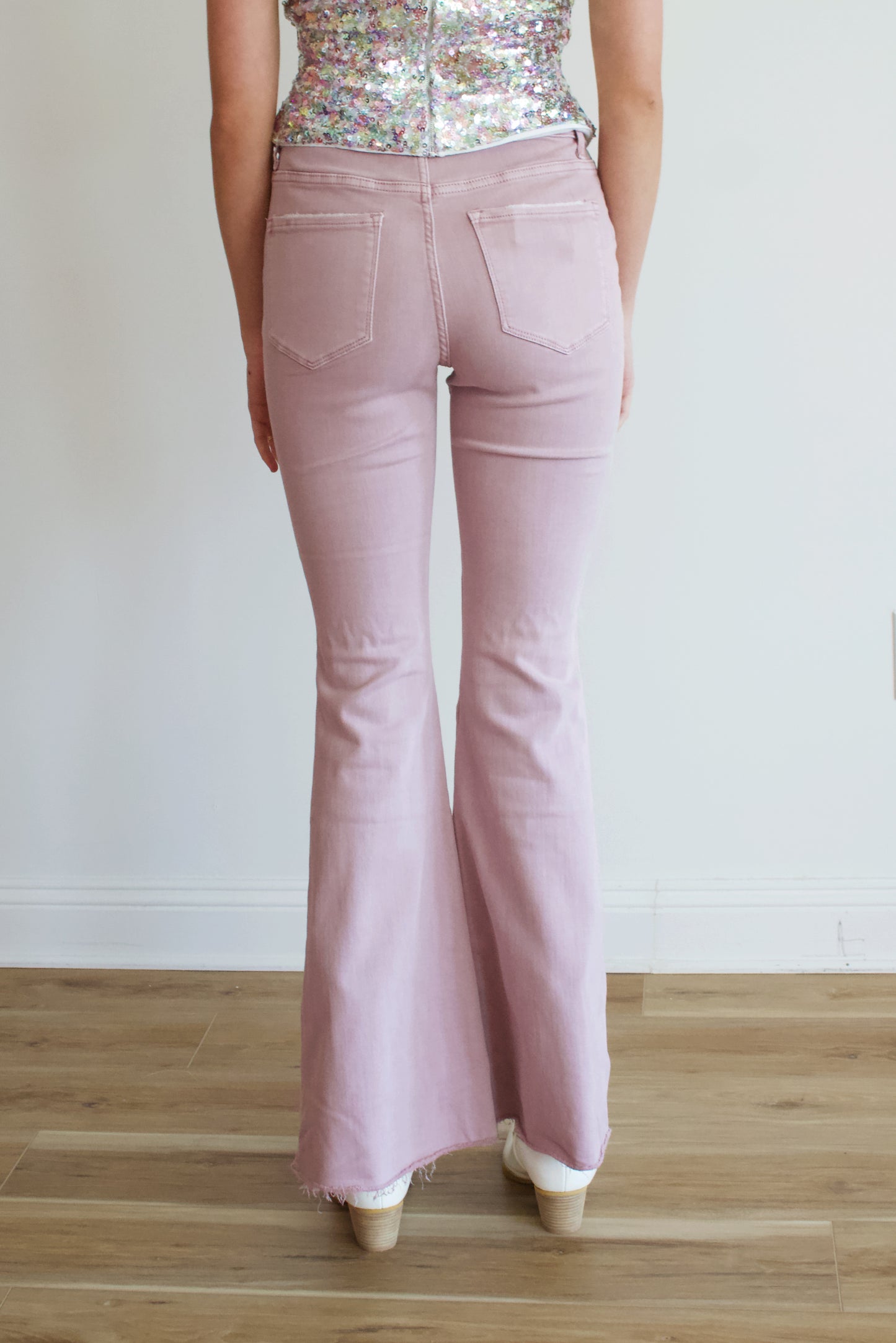 High Rise Skinny Flare Denim