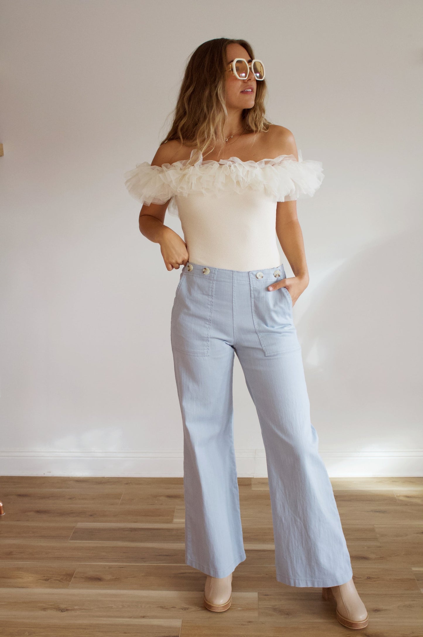 Junie Button Flares