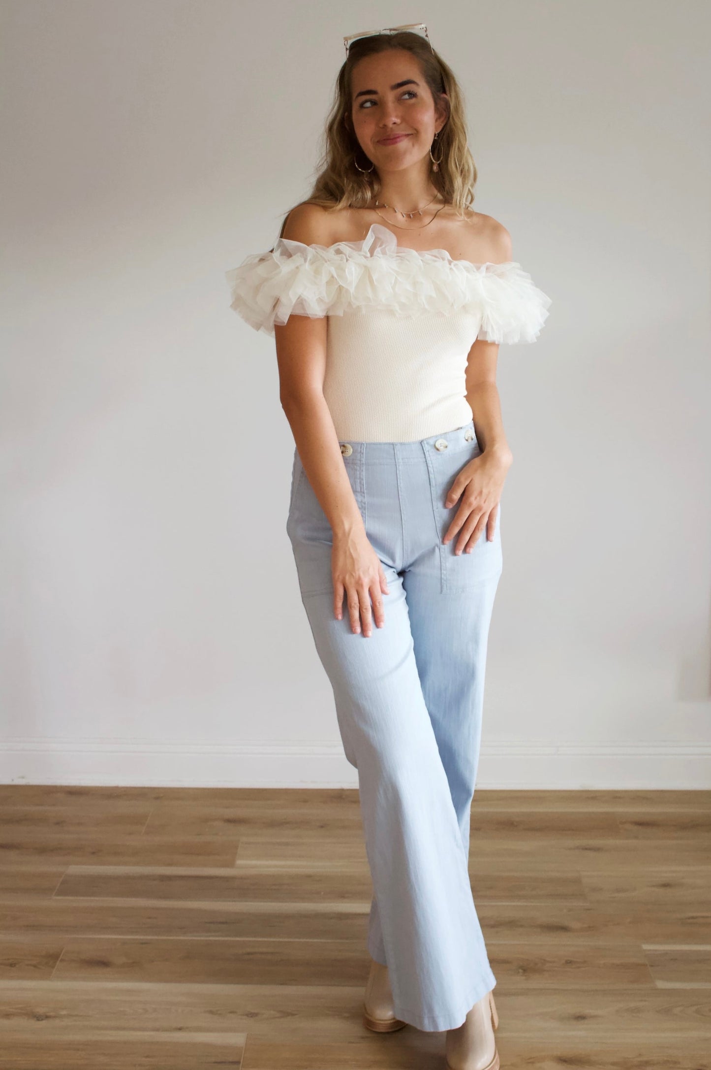Junie Button Flares