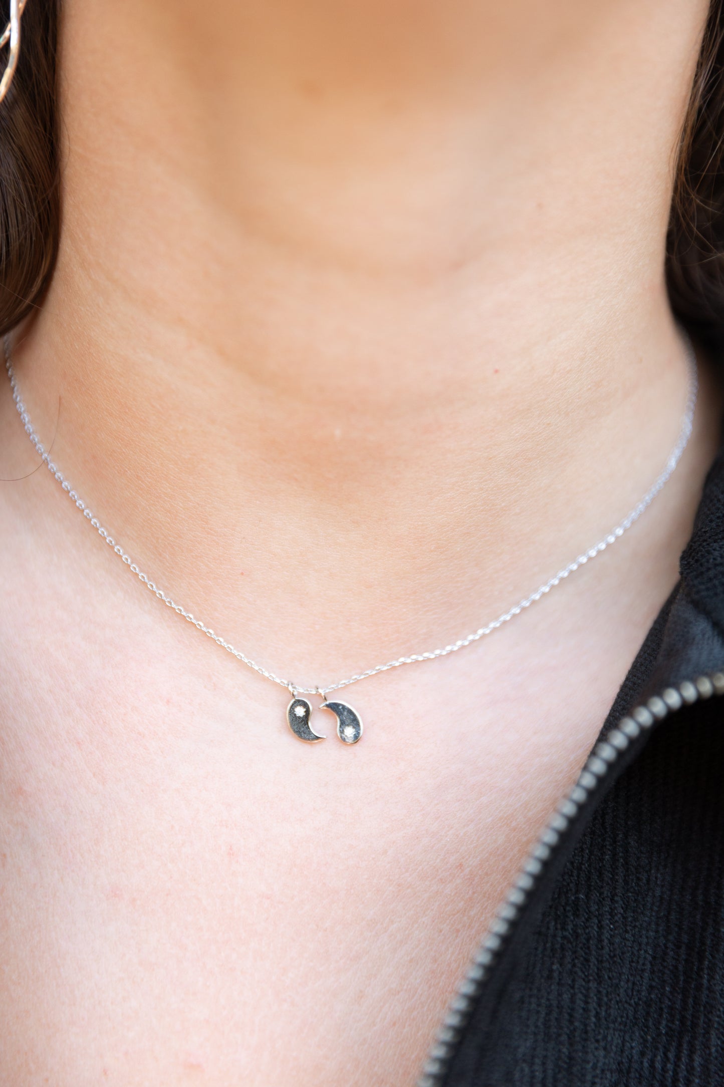 CZ Yin Yang Necklace