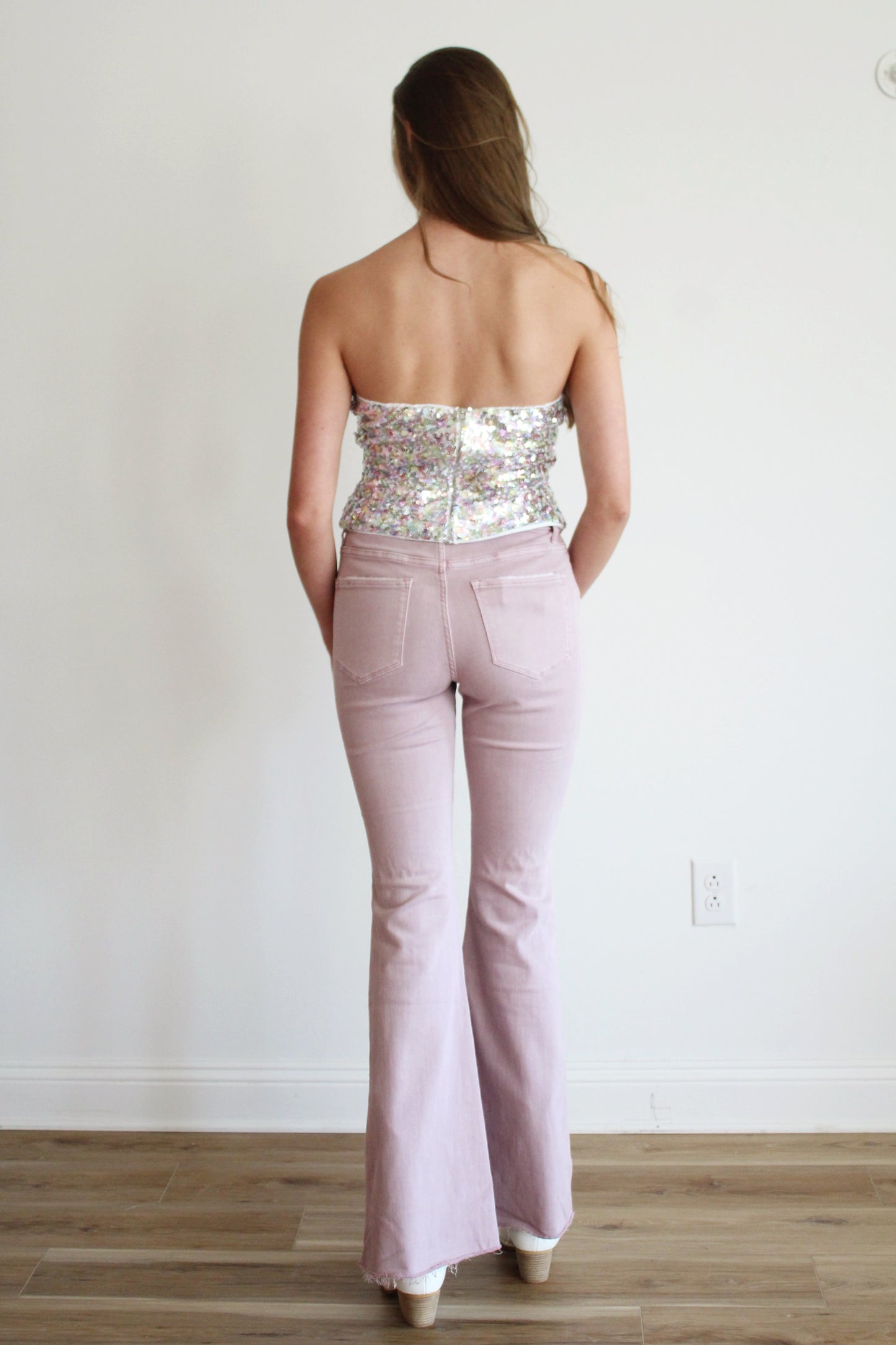 High Rise Skinny Flare Denim