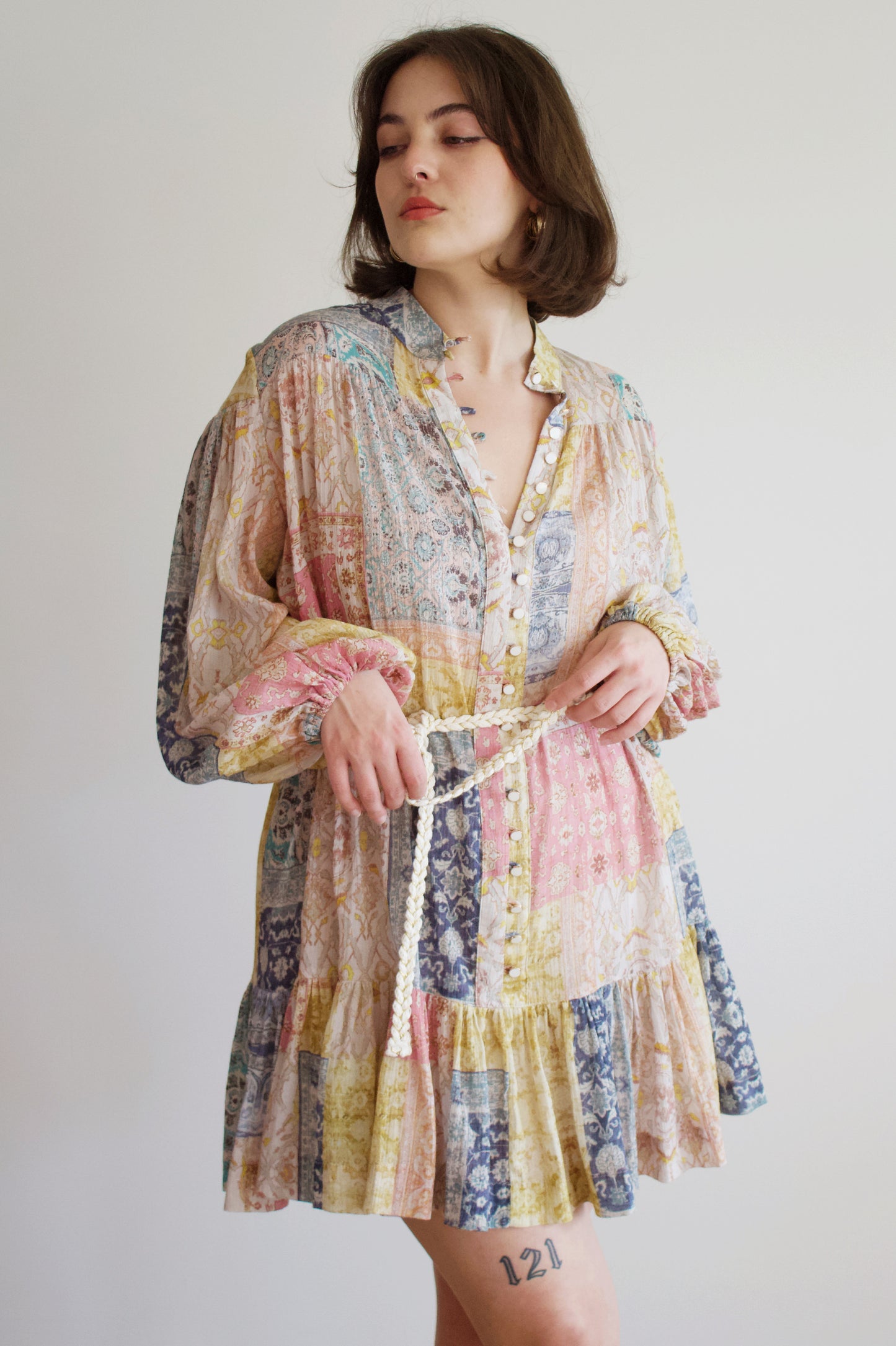 Donnie Printed Button Dress