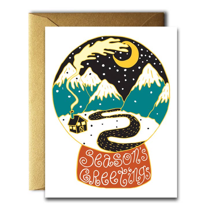 Seasons Greetings Globe Card
