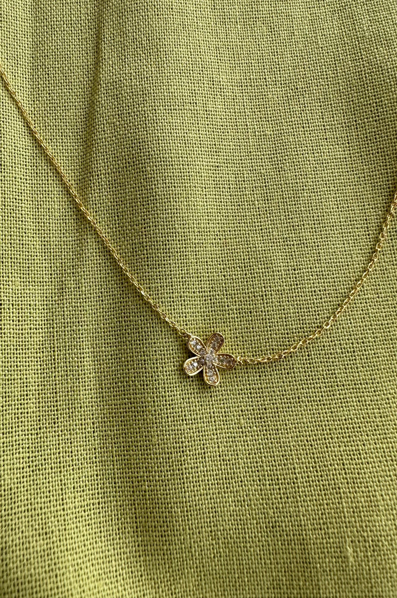 CZ Flower Necklace