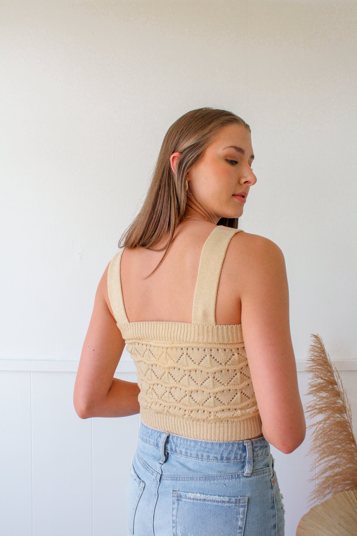 Bianca Cream Knit Tank
