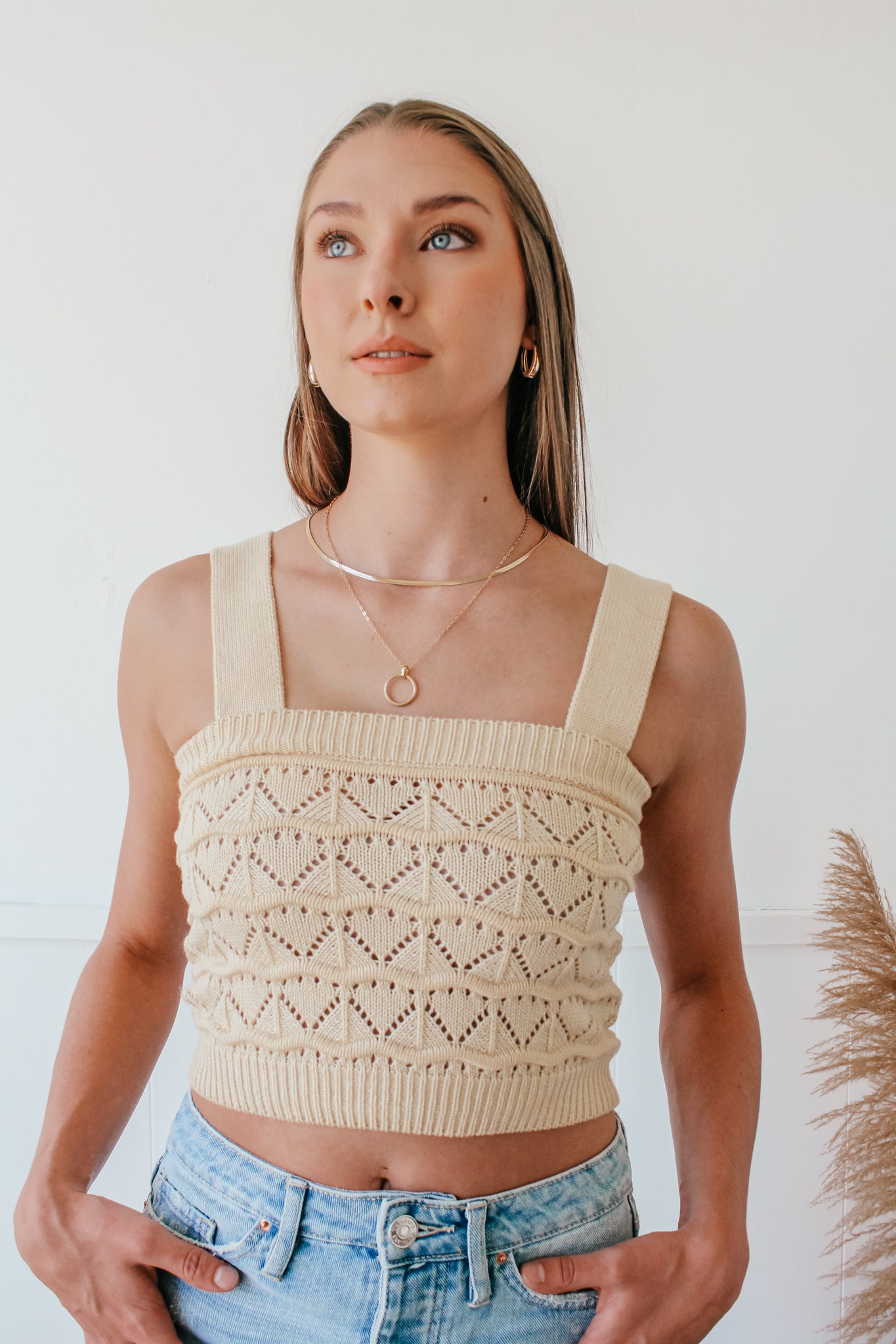 Bianca Cream Knit Tank
