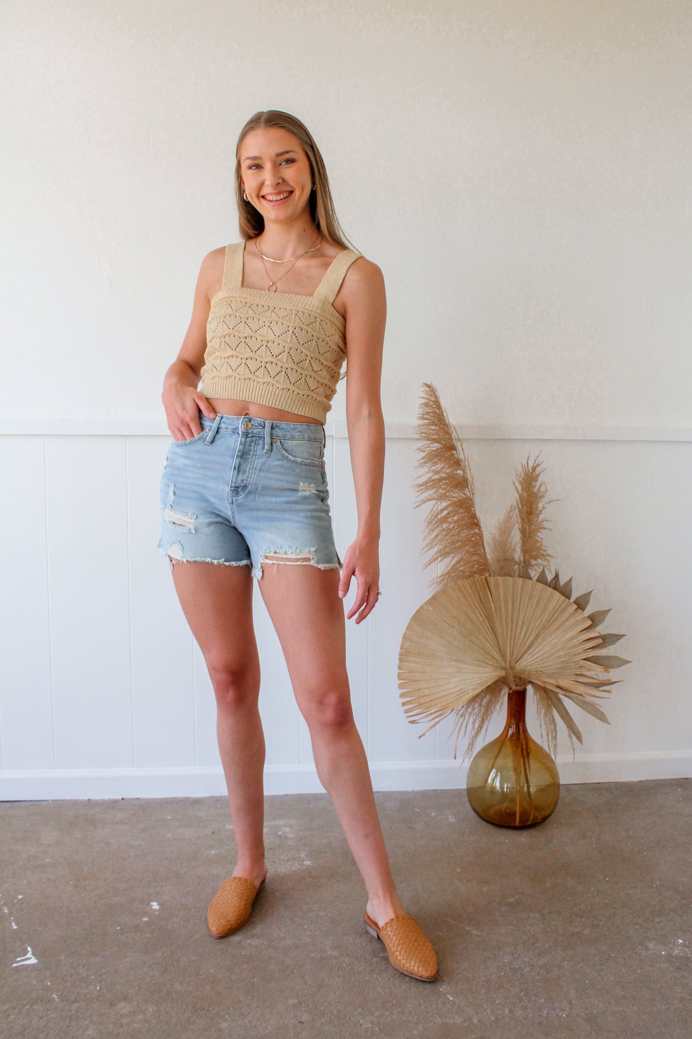 Bianca Cream Knit Tank