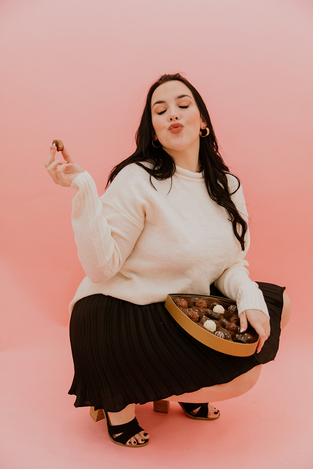 Satin Pleated Skirt