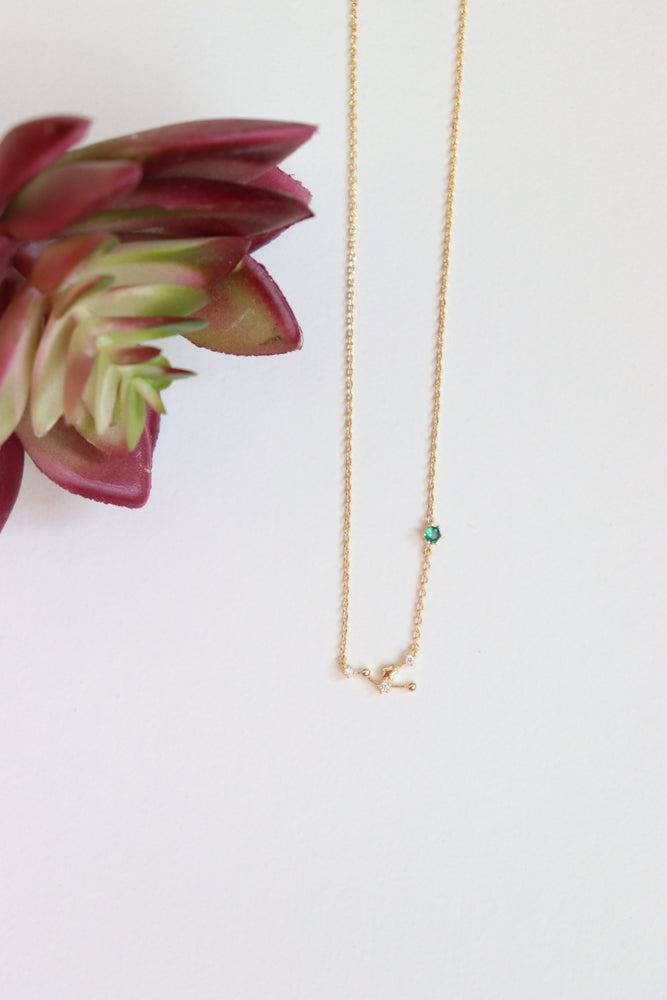 Zodiac Birthstone Necklaces (Multiple Styles)
