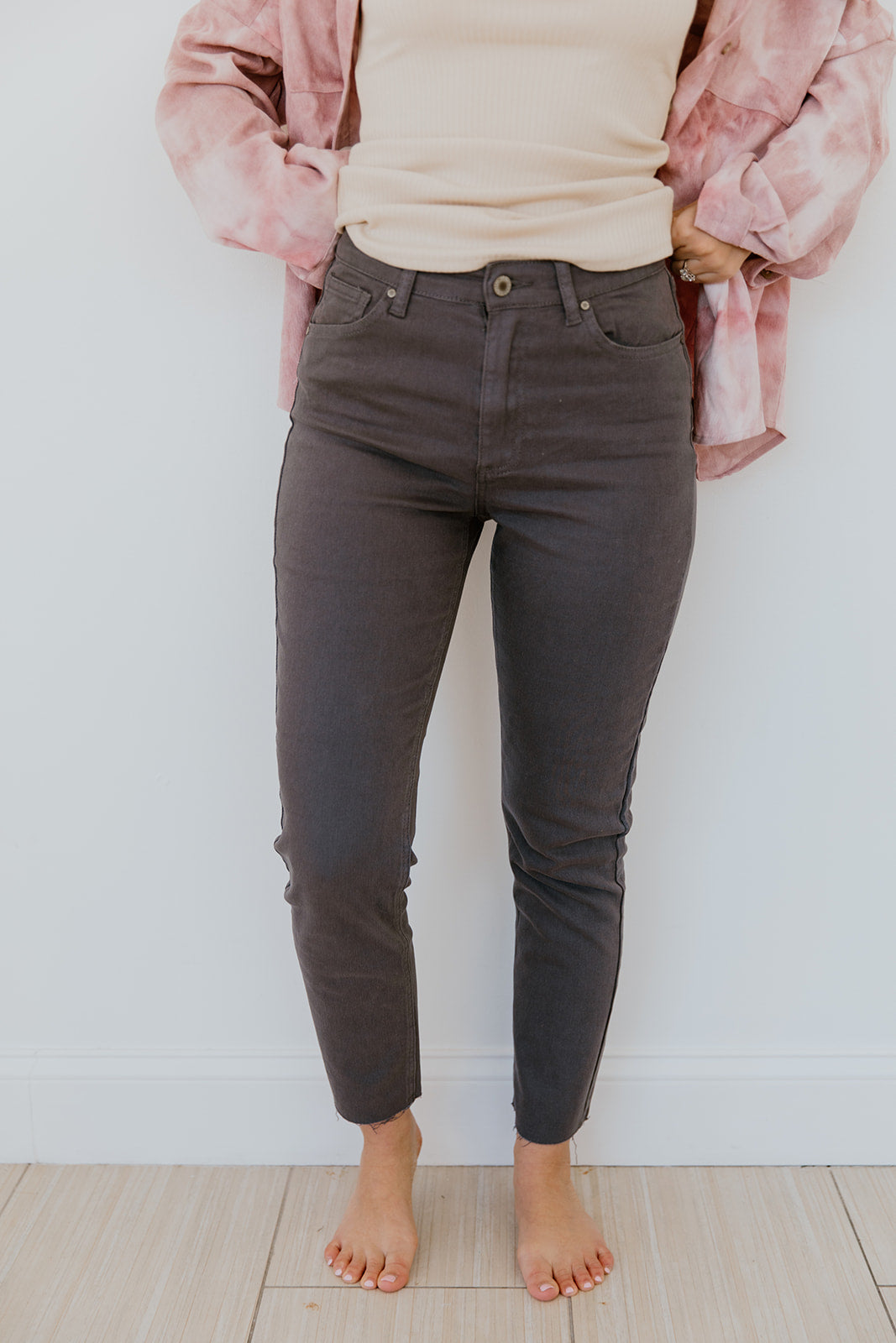 Twill Raw Edge Pant