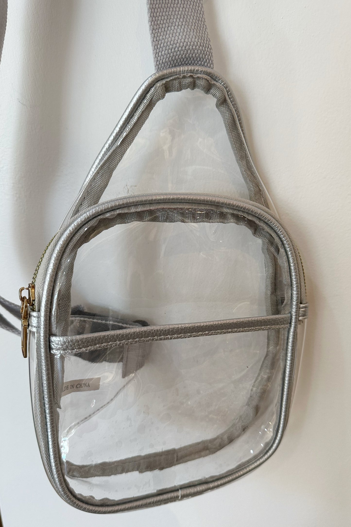 Clear Vinyl Sling Bag