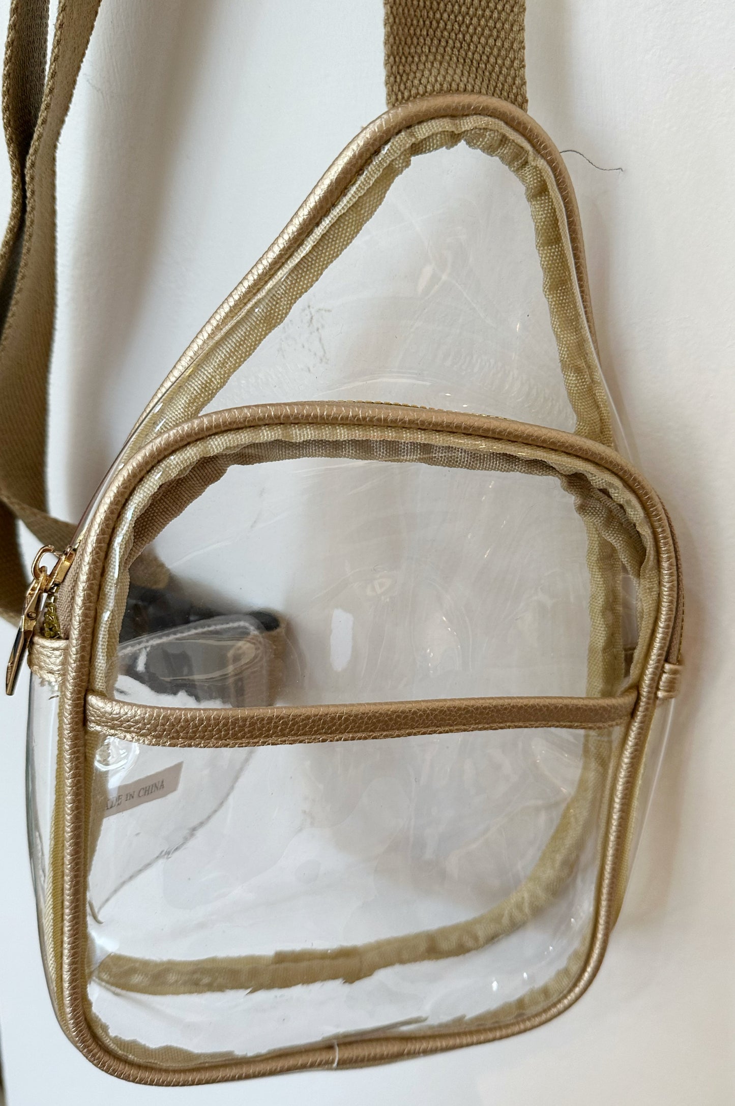 Clear Vinyl Sling Bag