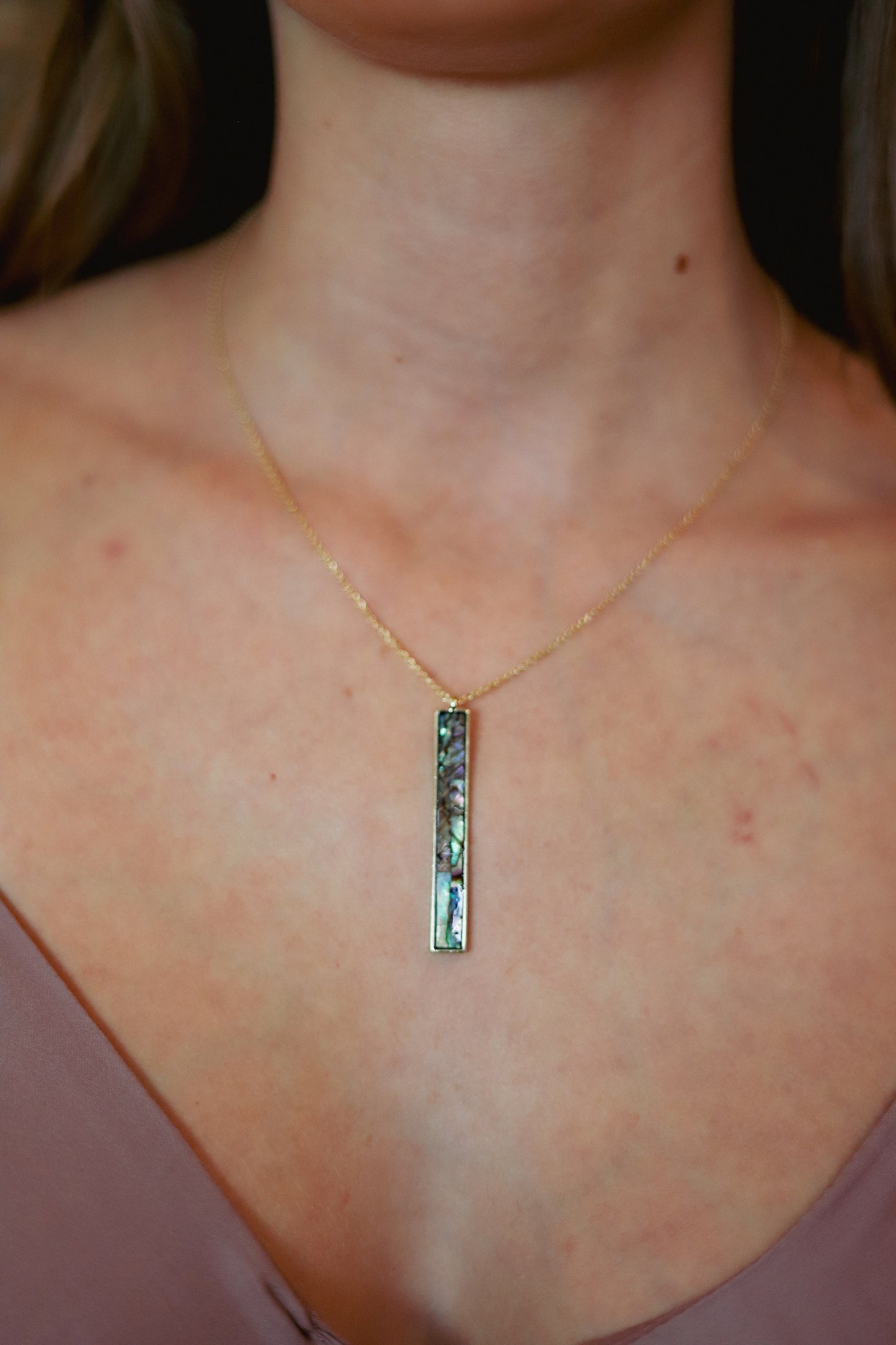 Multi Color Long Pendant Necklace
