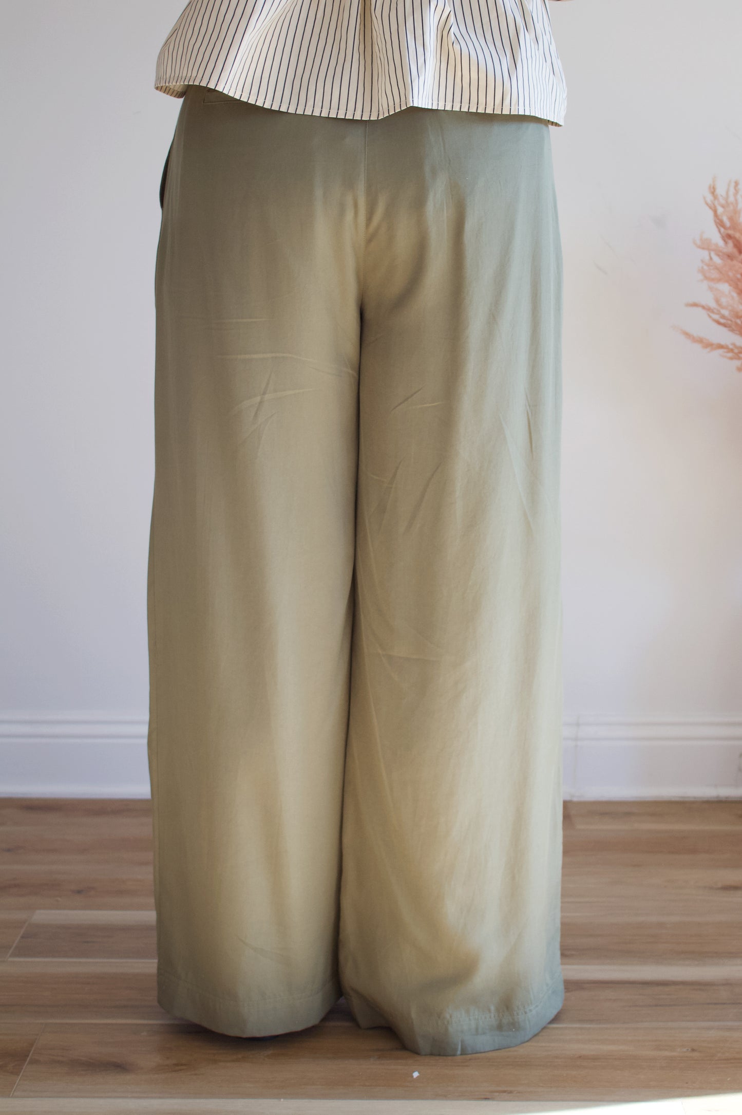 Shaye Wide Leg Olive Pants